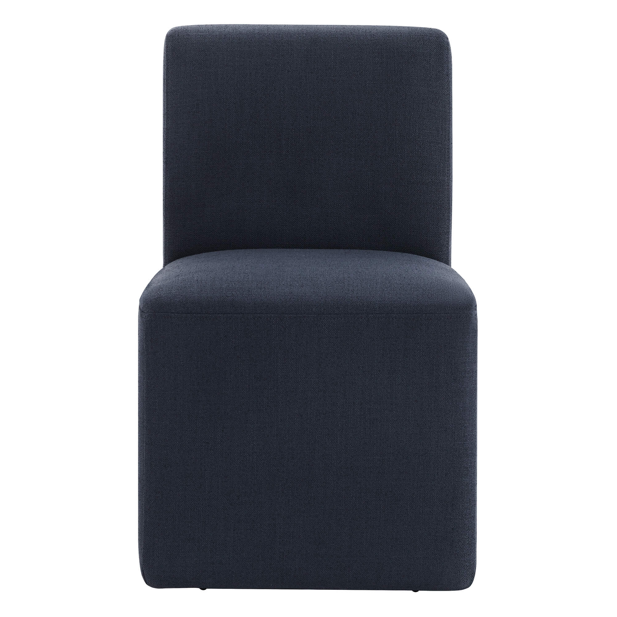 Aida Performance Fabric Rolling Dining Chair With Casters Base - Image 21