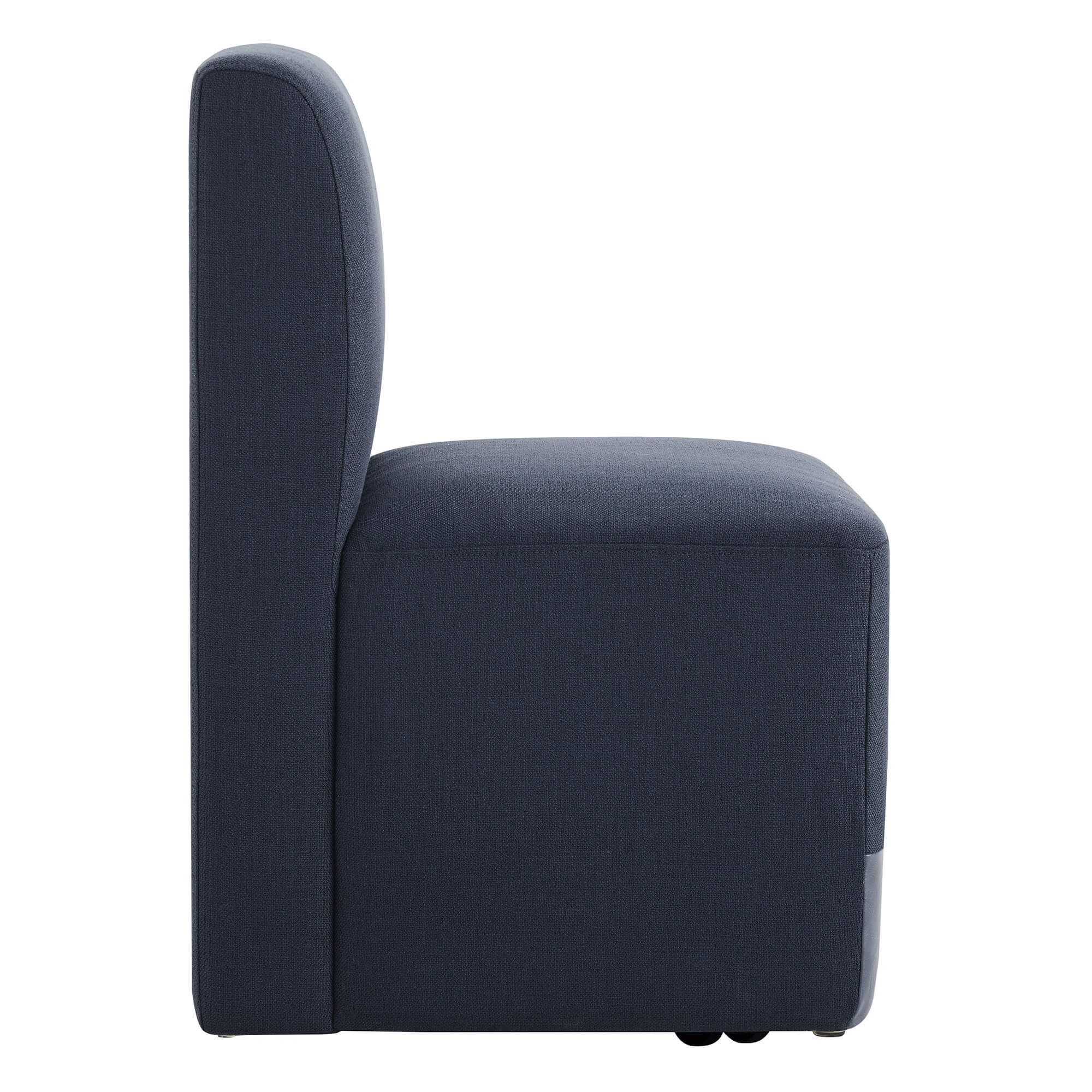Aida Performance Fabric Rolling Dining Chair With Casters Base - Image 33