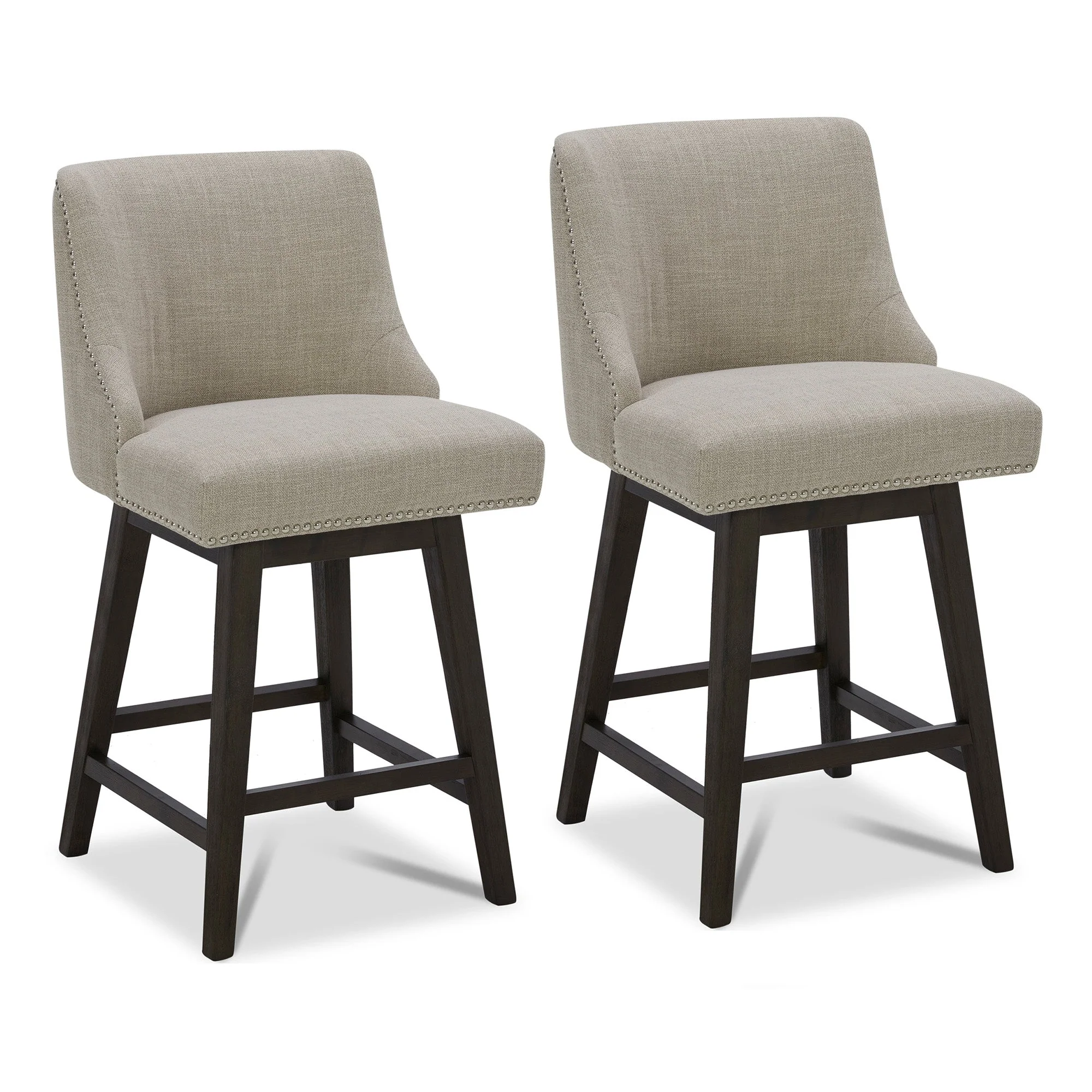 Asher Swivel Nailhead Trim Bar & Counter Stools - Image 148
