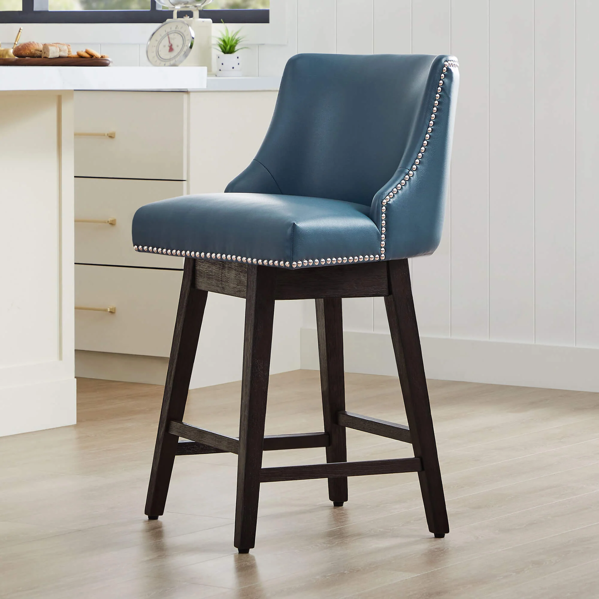 Asher Swivel Nailhead Trim Bar & Counter Stools - Image 99