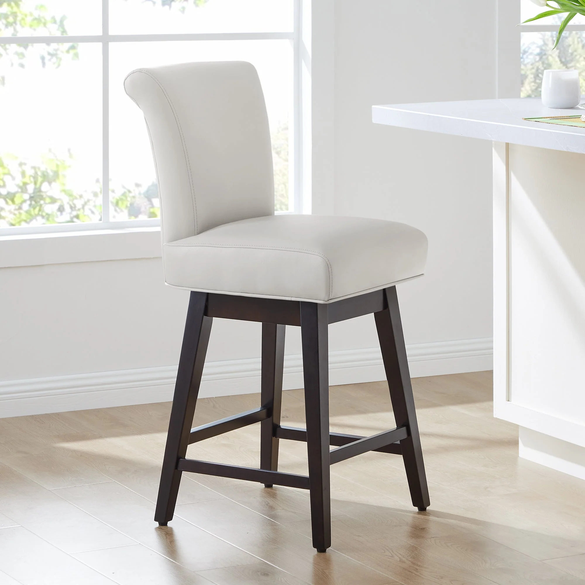 Alina Modern Swivel Bar & Counter Stool - Image 3