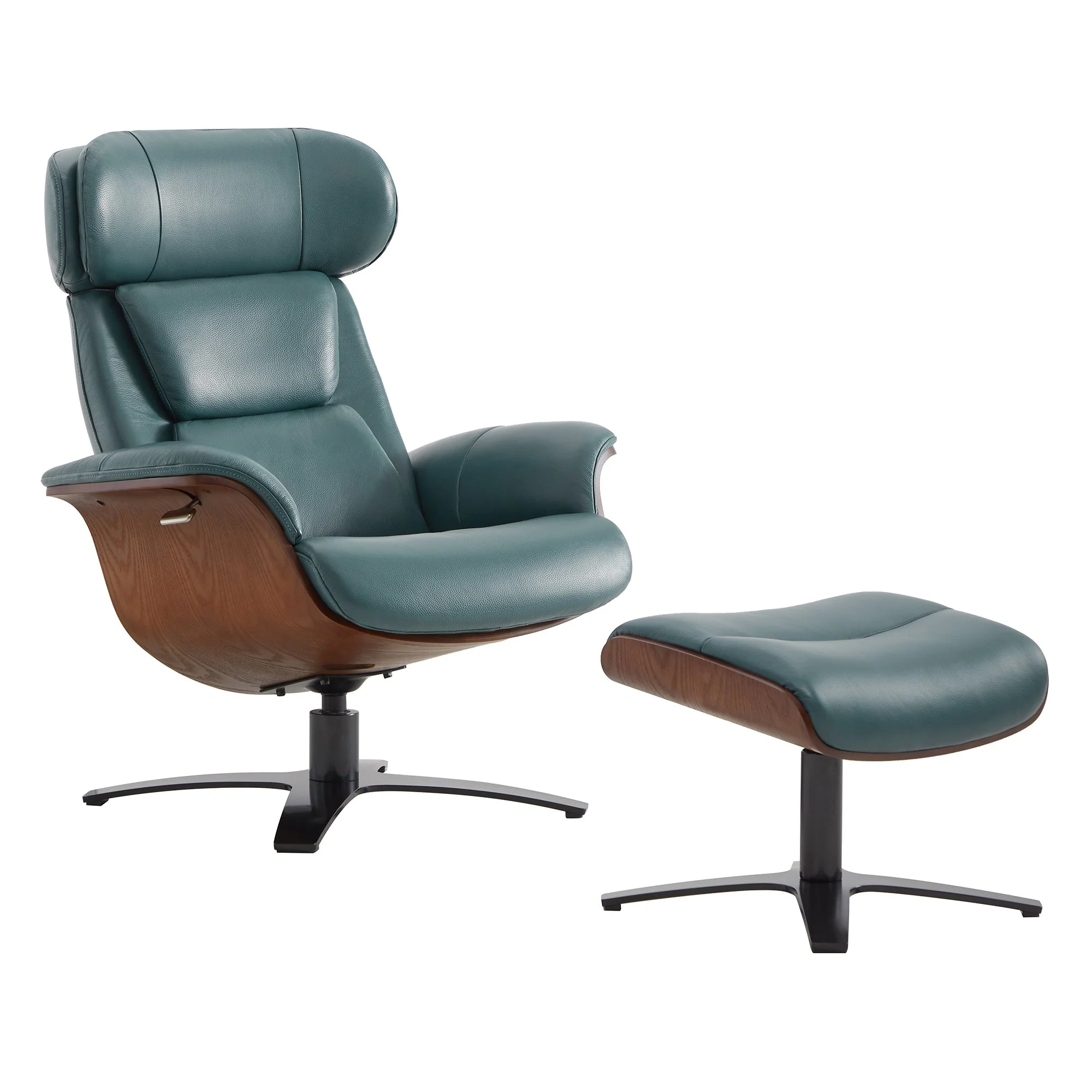 Elvin Leather Recliner & Ottoman - Image 12
