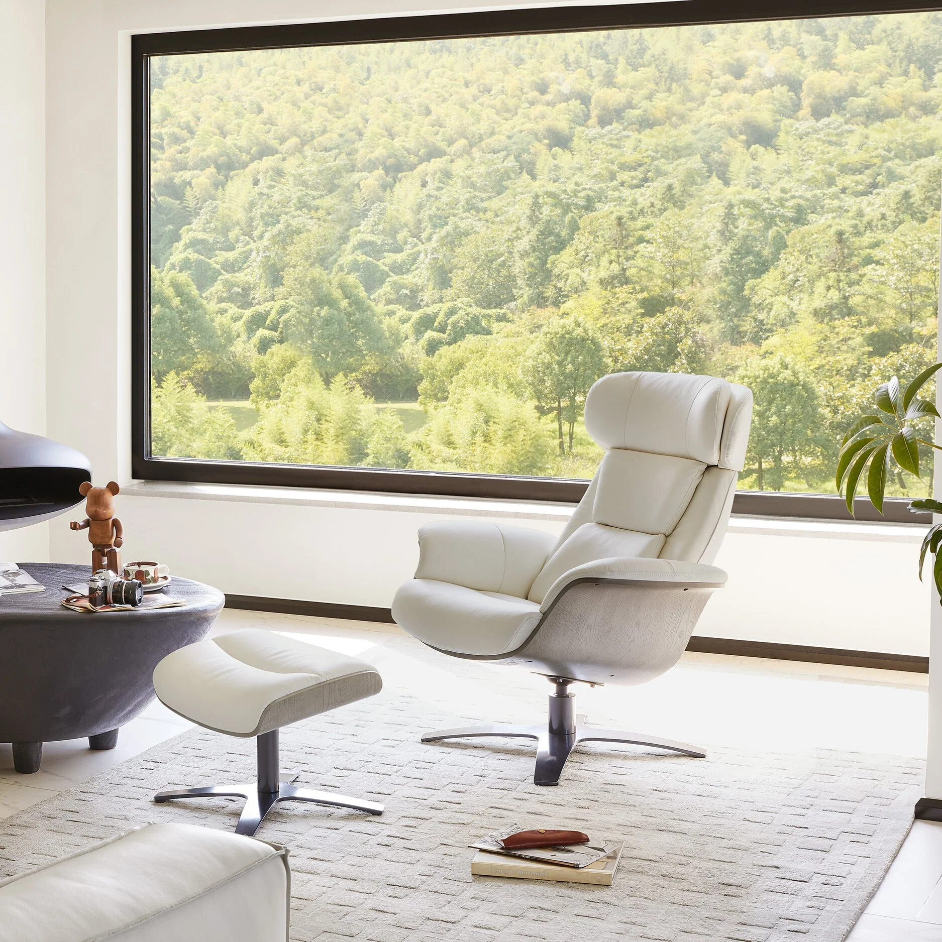 Elvin Leather Recliner & Ottoman - Image 51