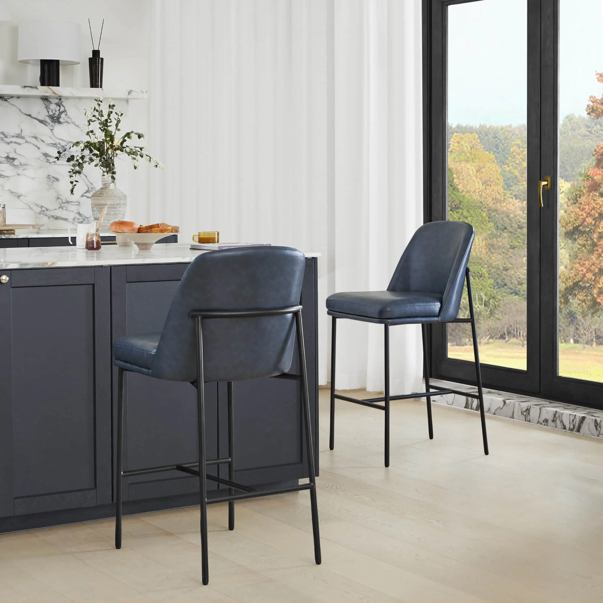 Golda Counter Stools with Metal Base - Image 19