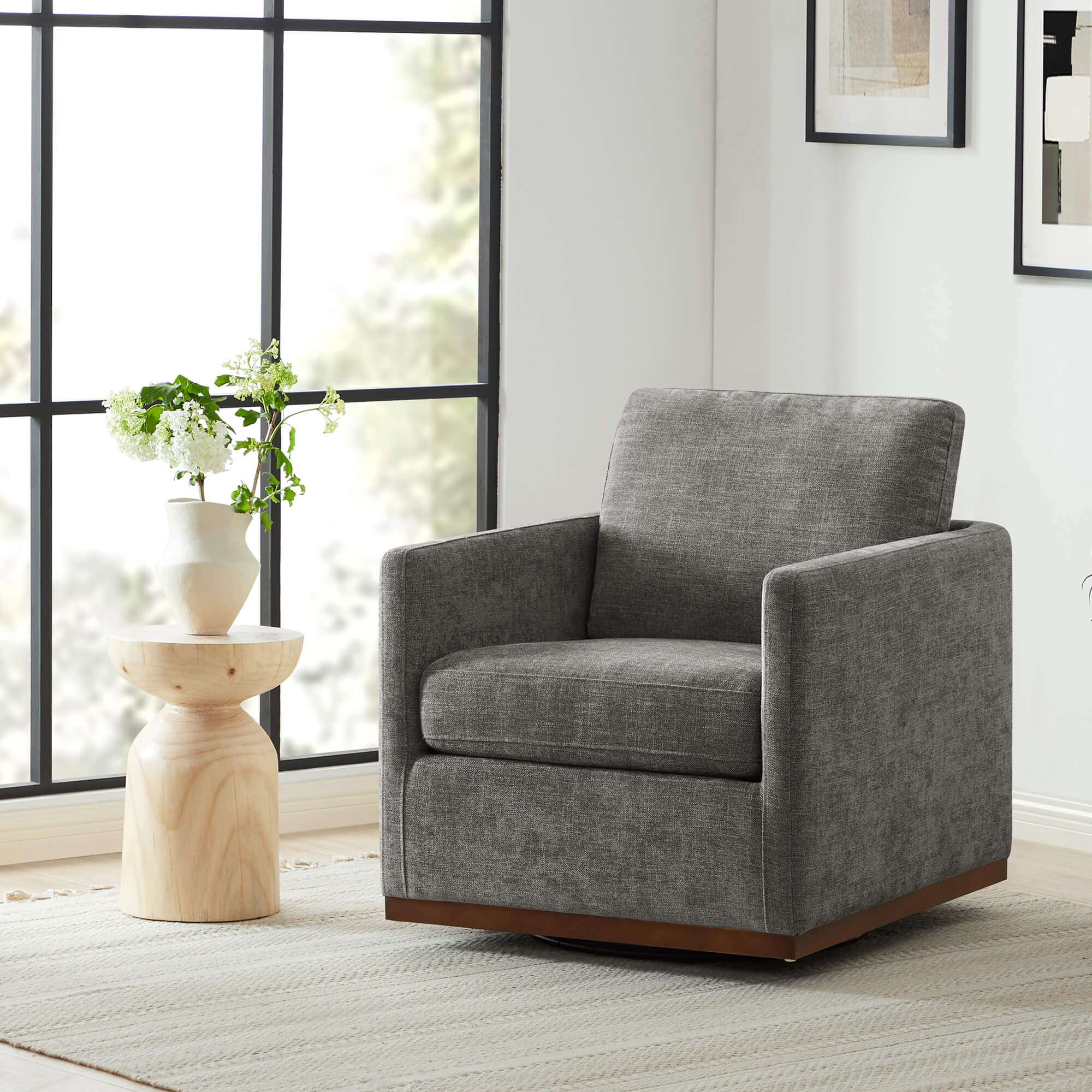 Henry Modern Swivel Accent Chair - Image 12