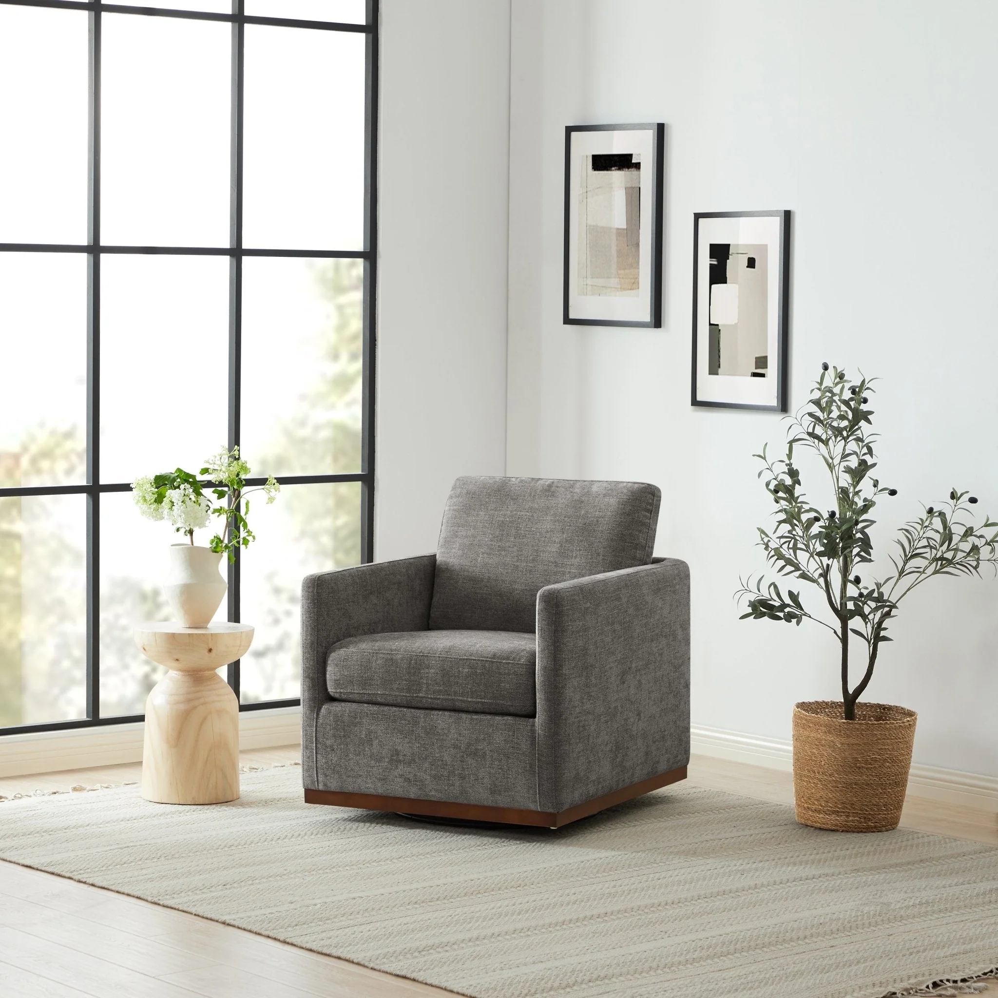 Henry Modern Swivel Accent Chair - Image 13