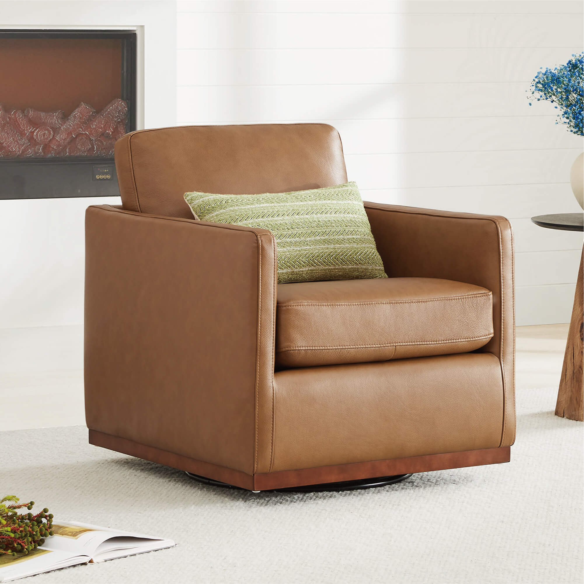 Henry Modern Swivel Accent Chair - Image 3