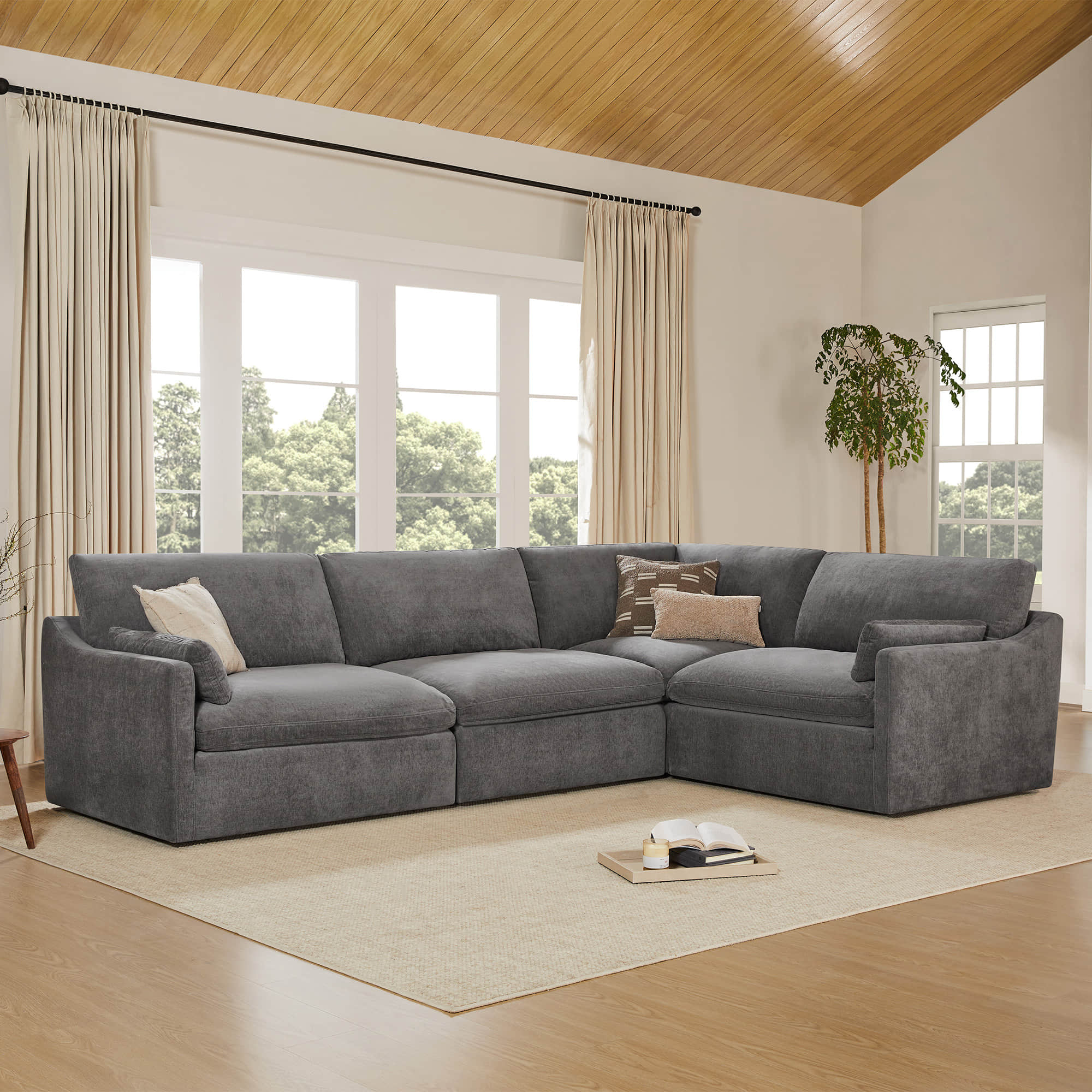Kenna Modular 4 Seat Sofa-Chaise Sectional - Image 31