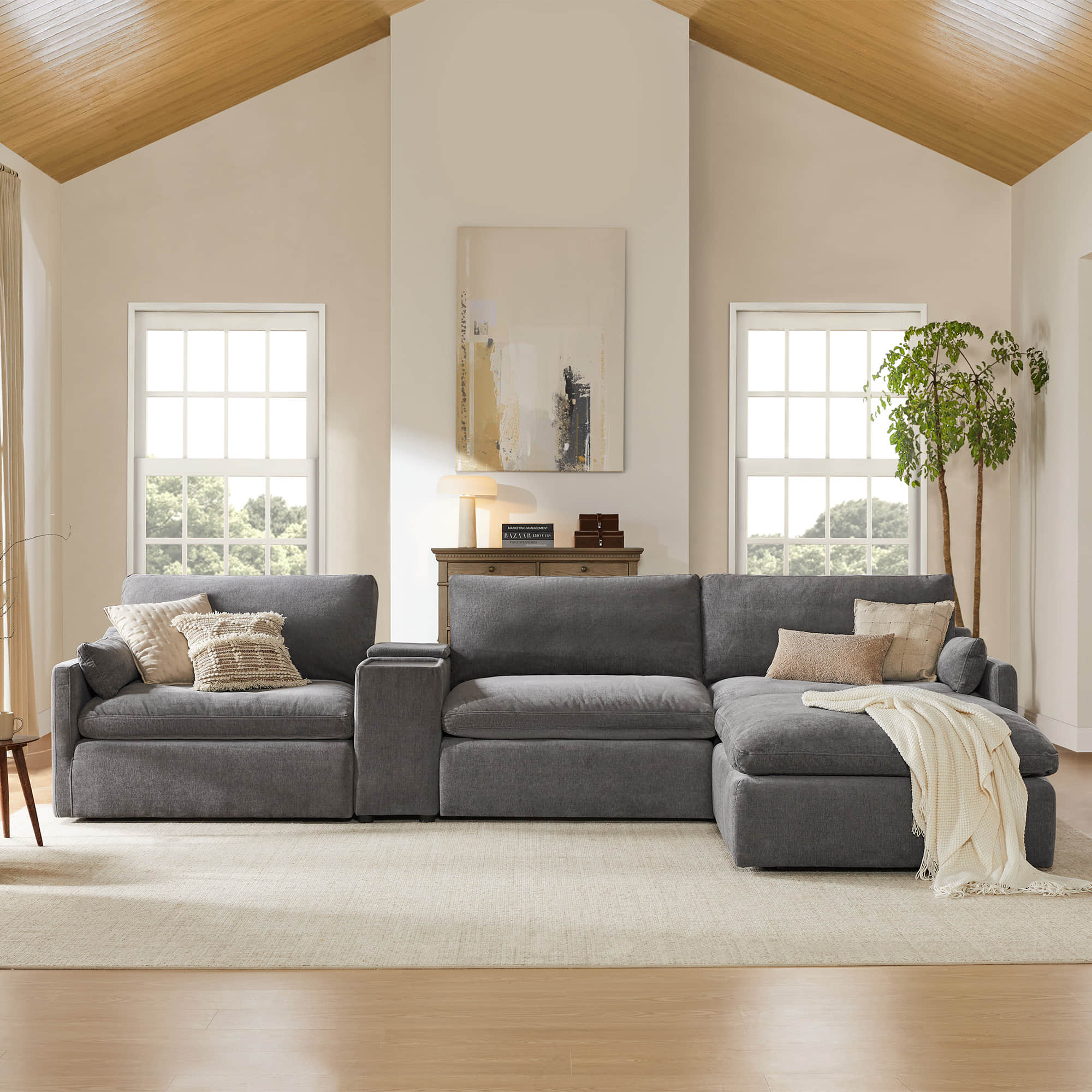 Kenna Modular 4 Seat Sofa-Chaise Sectional - Image 34