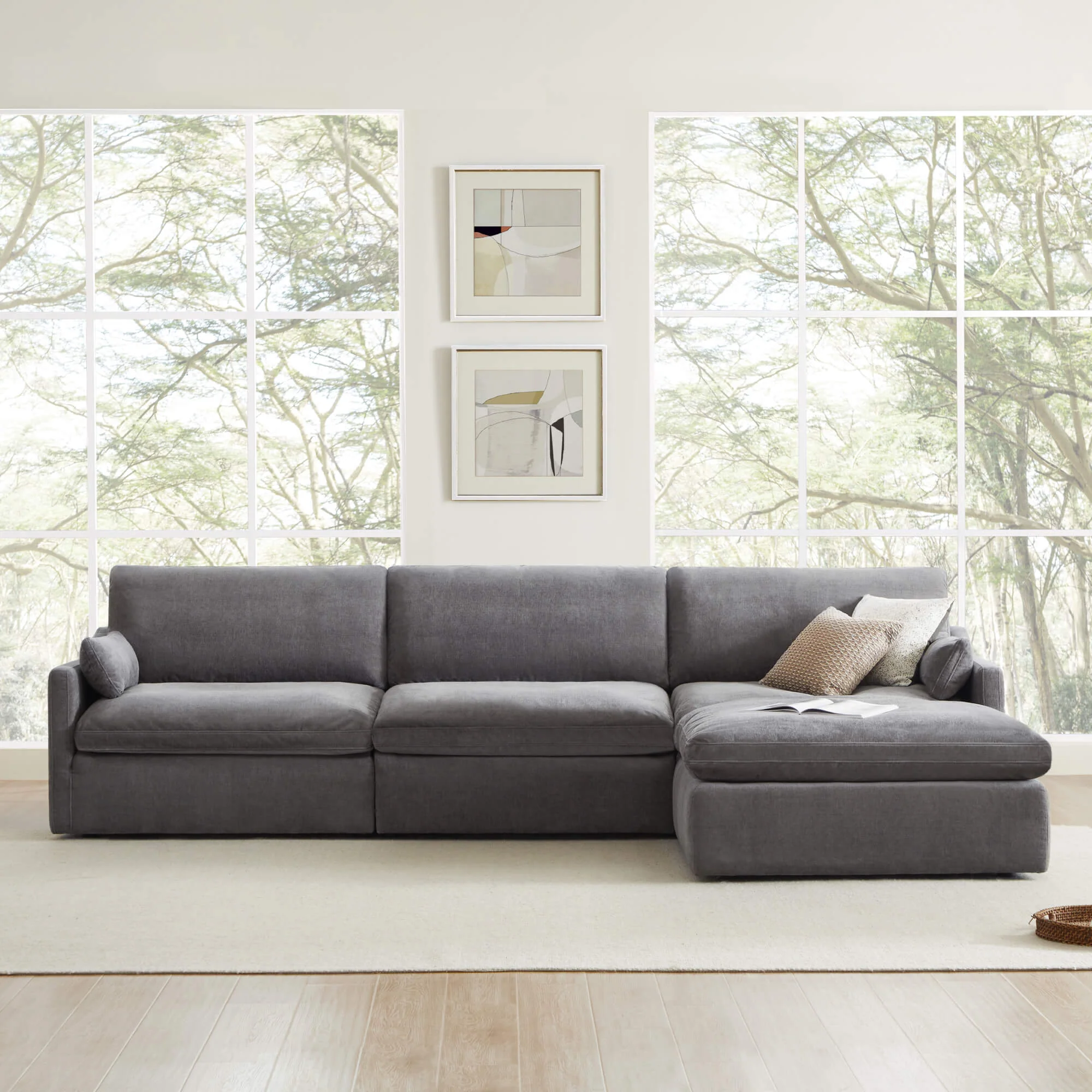 Kenna Modular 4 Seat Sofa-Chaise Sectional - Image 35
