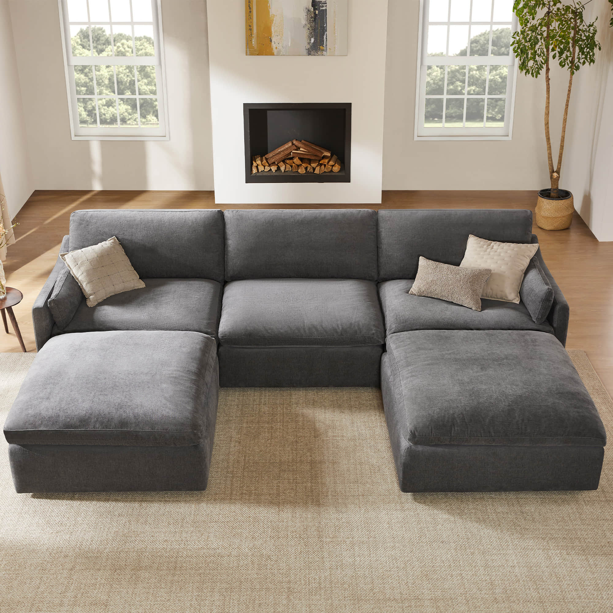 Kenna Modular 5 Seat Sofa-Chaise Sectional - Image 11