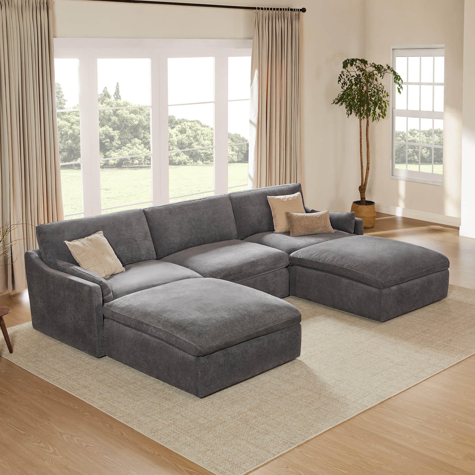 Kenna Modular 5 Seat Sofa-Chaise Sectional - Image 12