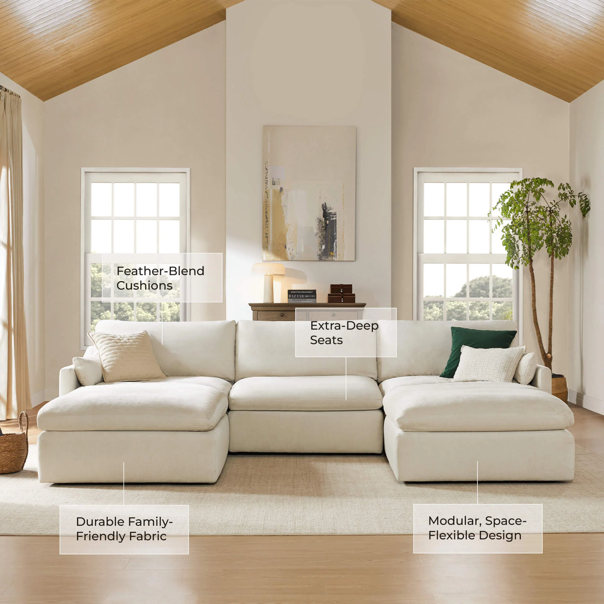 Kenna Modular 5 Seat Sofa-Chaise Sectional - Image 20
