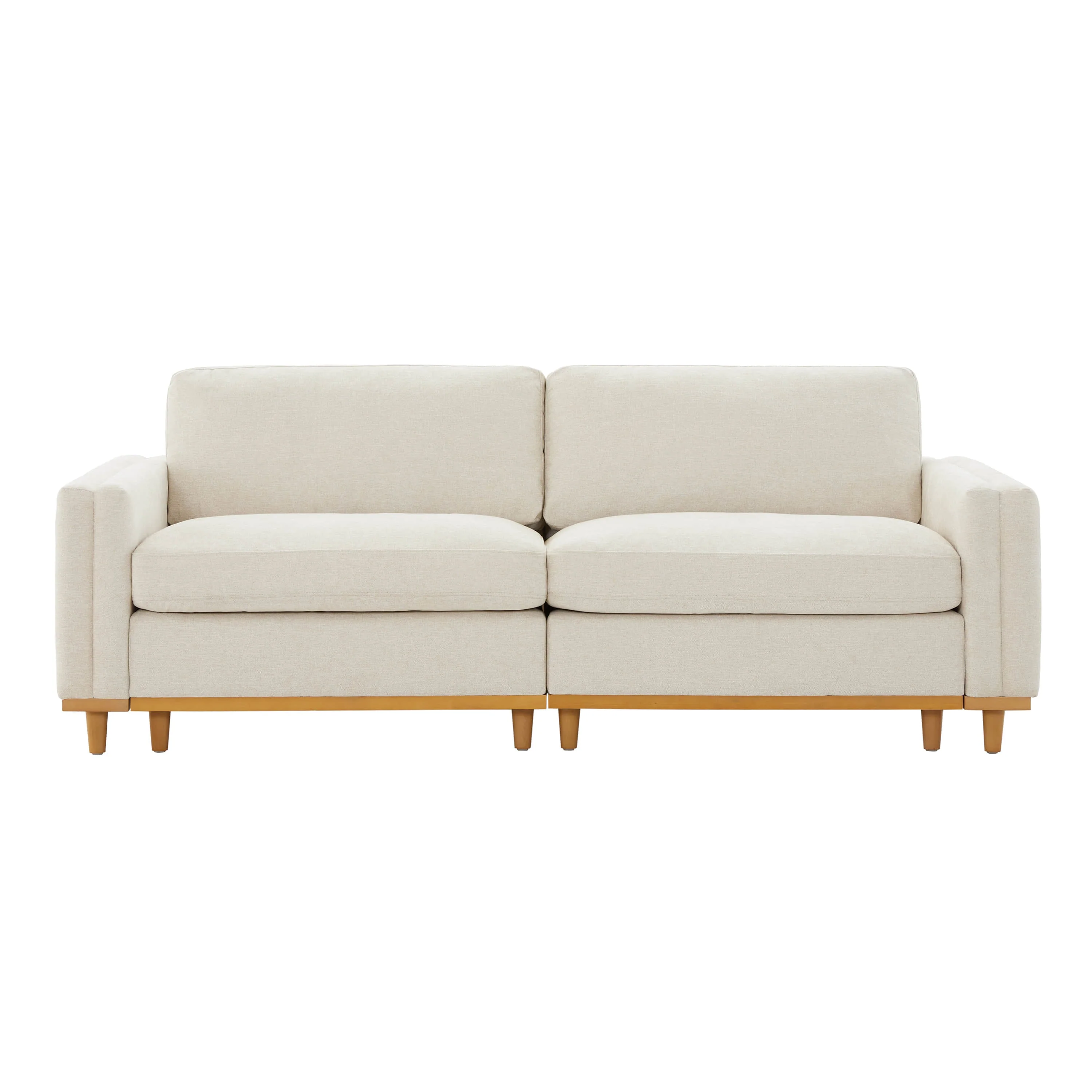 Liam 2-Piece Overstuffed Feather Wood Base Sectional Sofa - Image 3