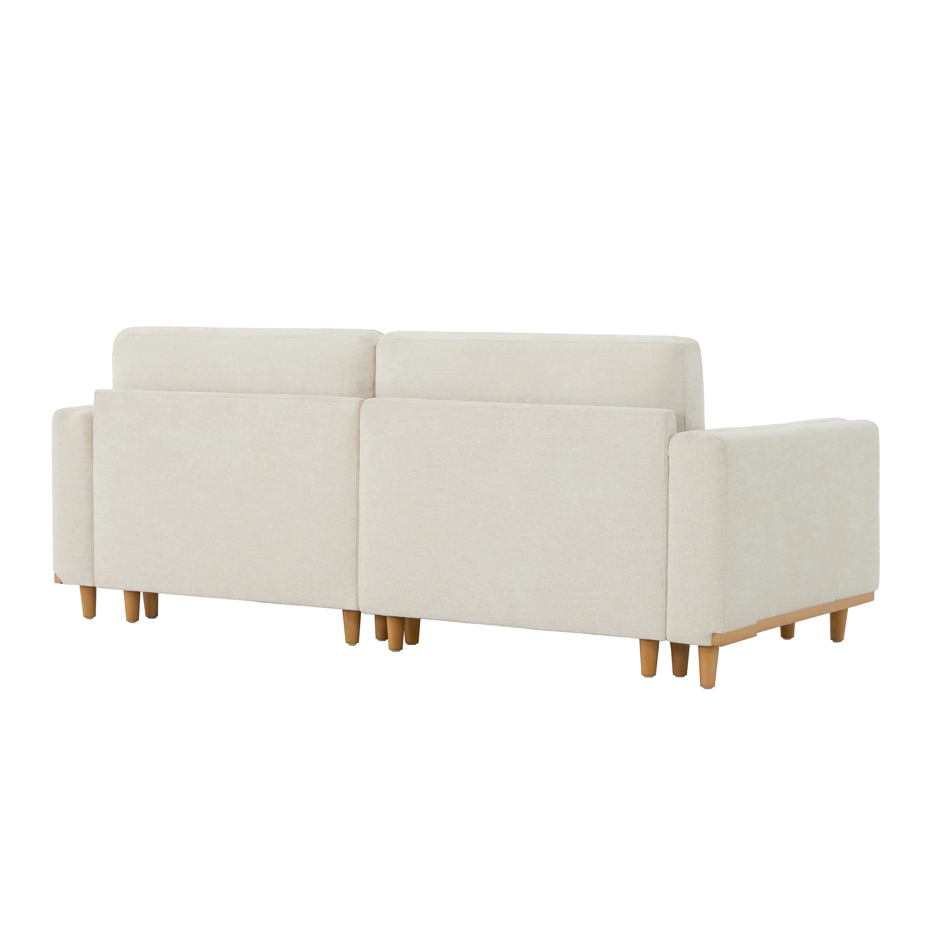 Liam 2-Piece Overstuffed Feather Wood Base Sectional Sofa - Image 5