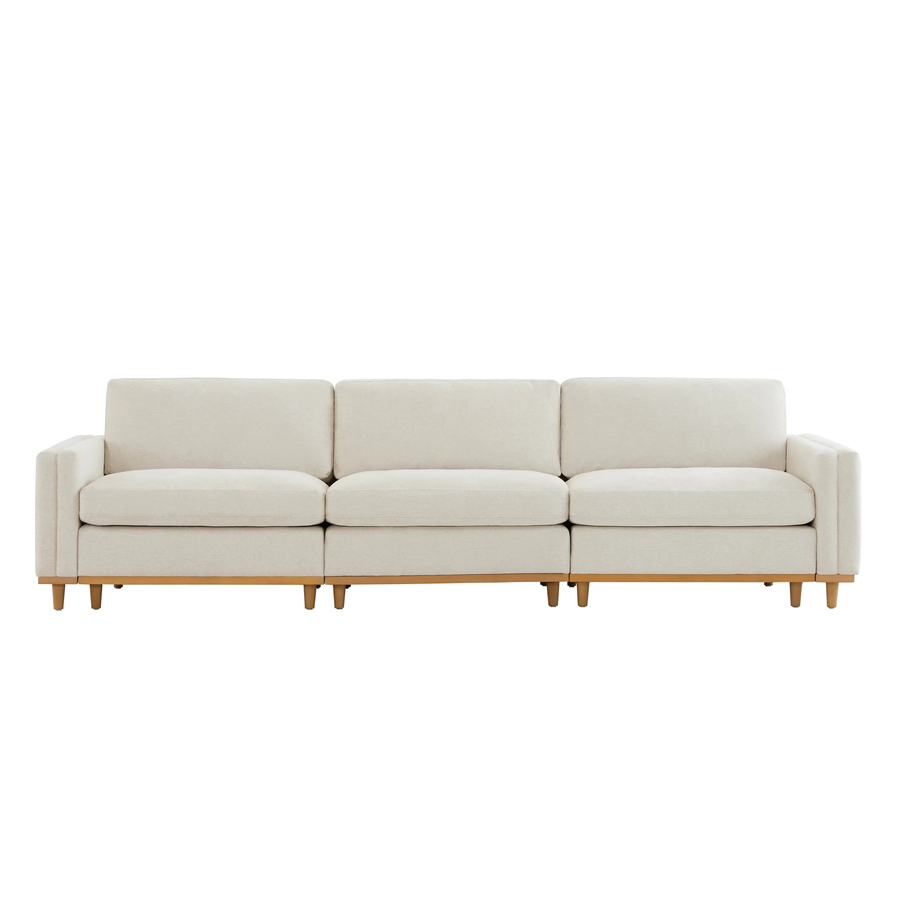Liam 3-Piece Overstuffed Feather Wood Base Sectional Sofa - Image 10