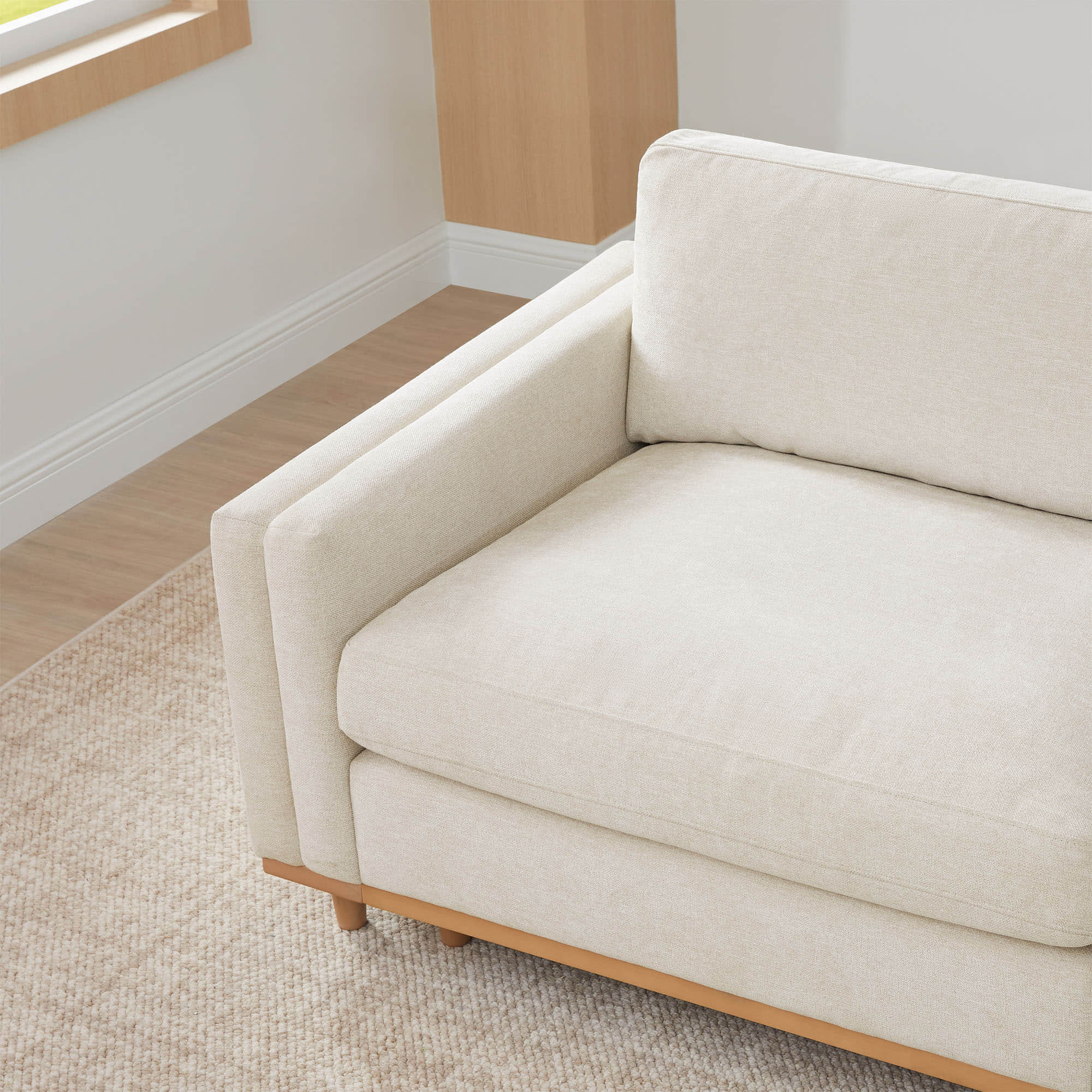 Liam 4-Piece Overstuffed Feather Wood Base Sectional Sofa - Image 10