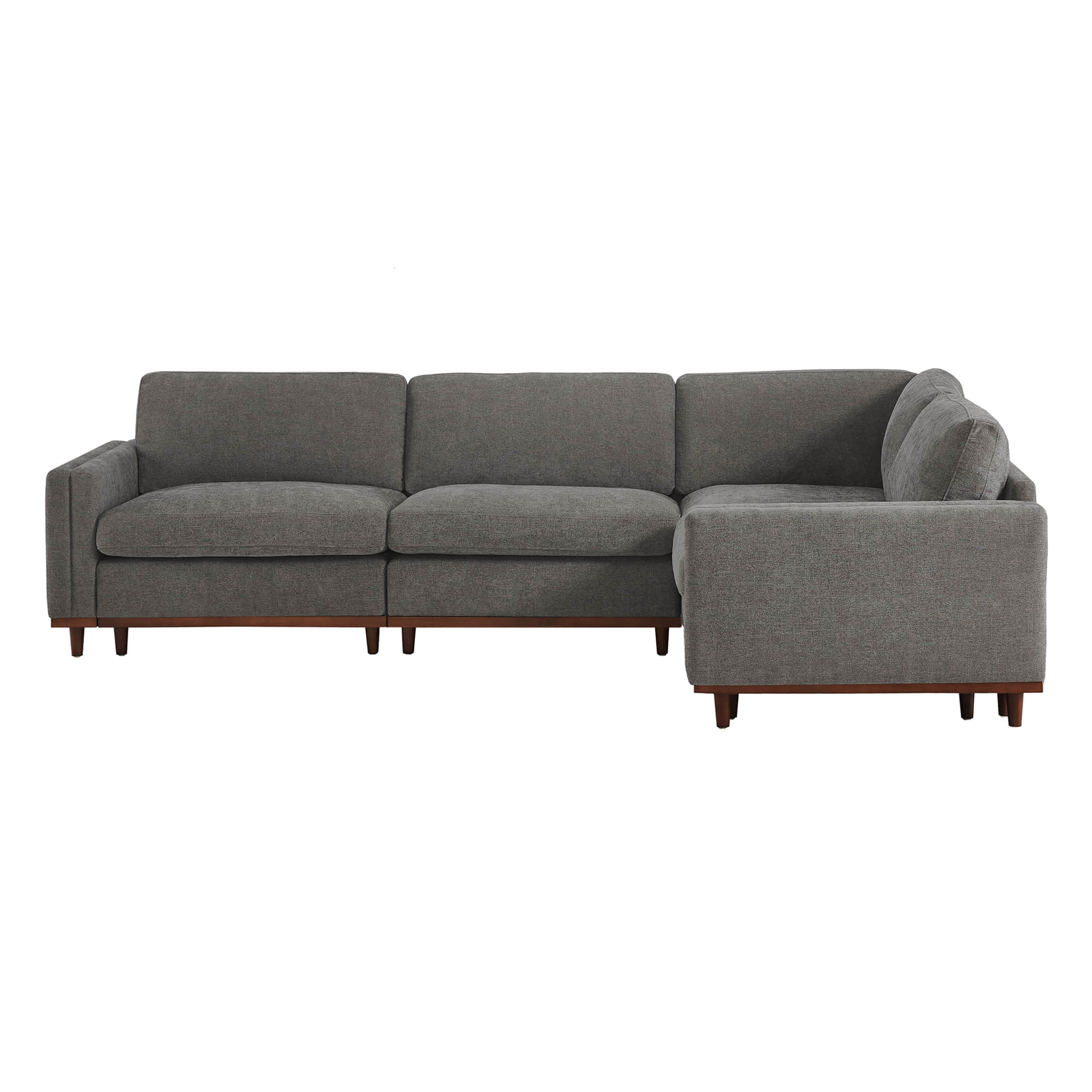 Liam 4-Piece Overstuffed Feather Wood Base Sectional Sofa - Image 64