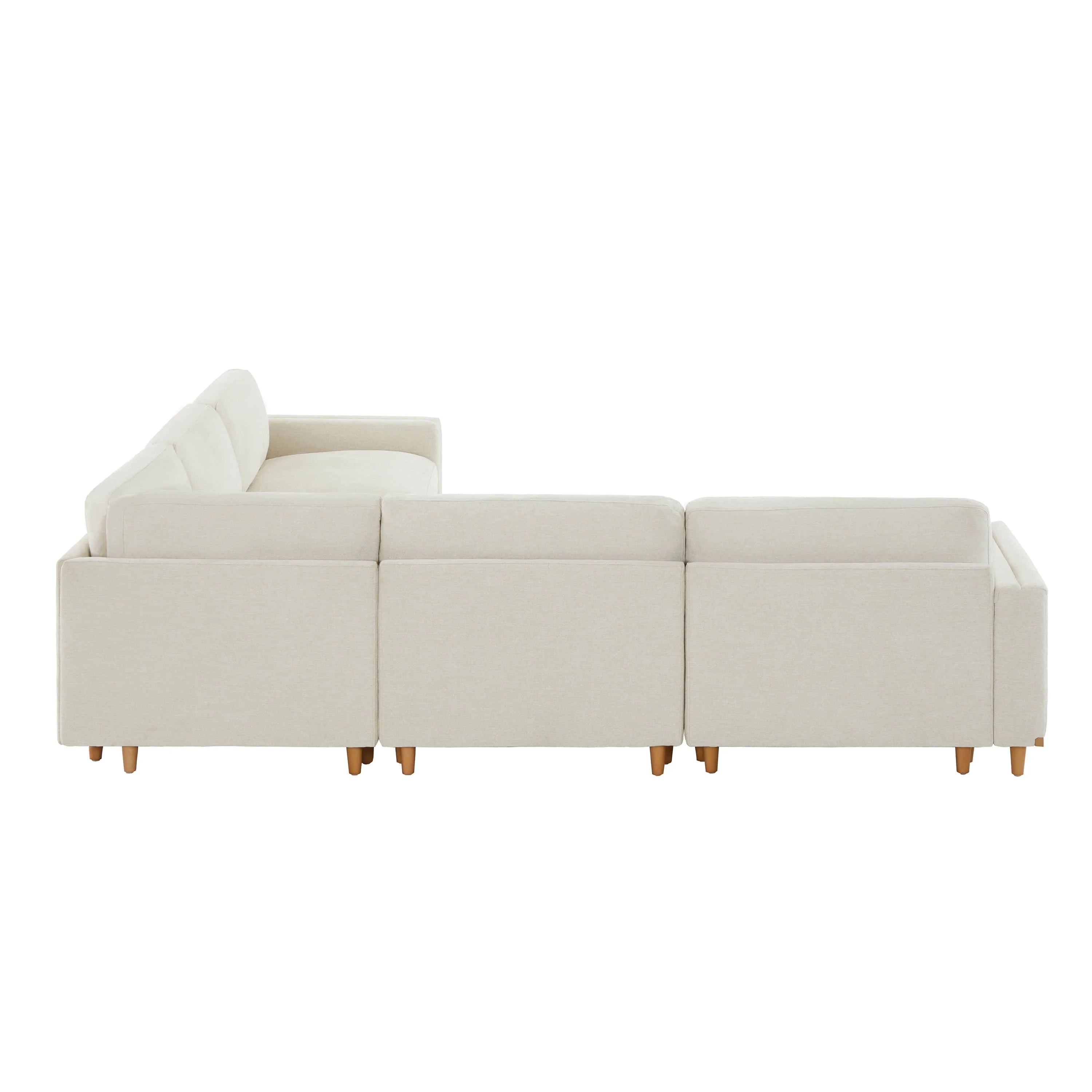 Liam 5-Piece Overstuffed Feather Wood Base Sectional Sofa - Image 25