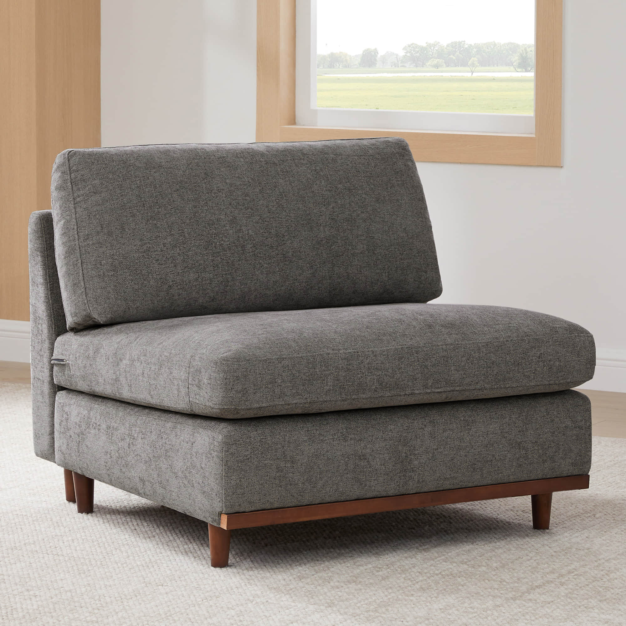 Liam 5-Piece Overstuffed Feather Wood Base Sectional Sofa - Image 45