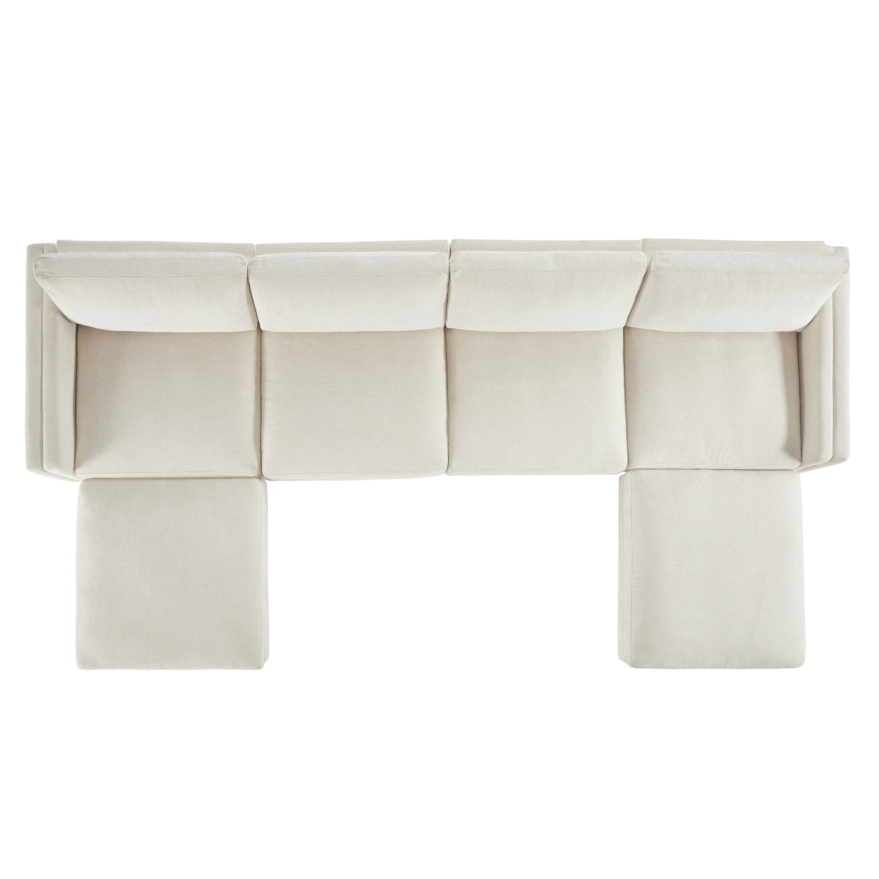 Liam 6-Piece Overstuffed Feather Wood Base Sectional Sofa - Image 13