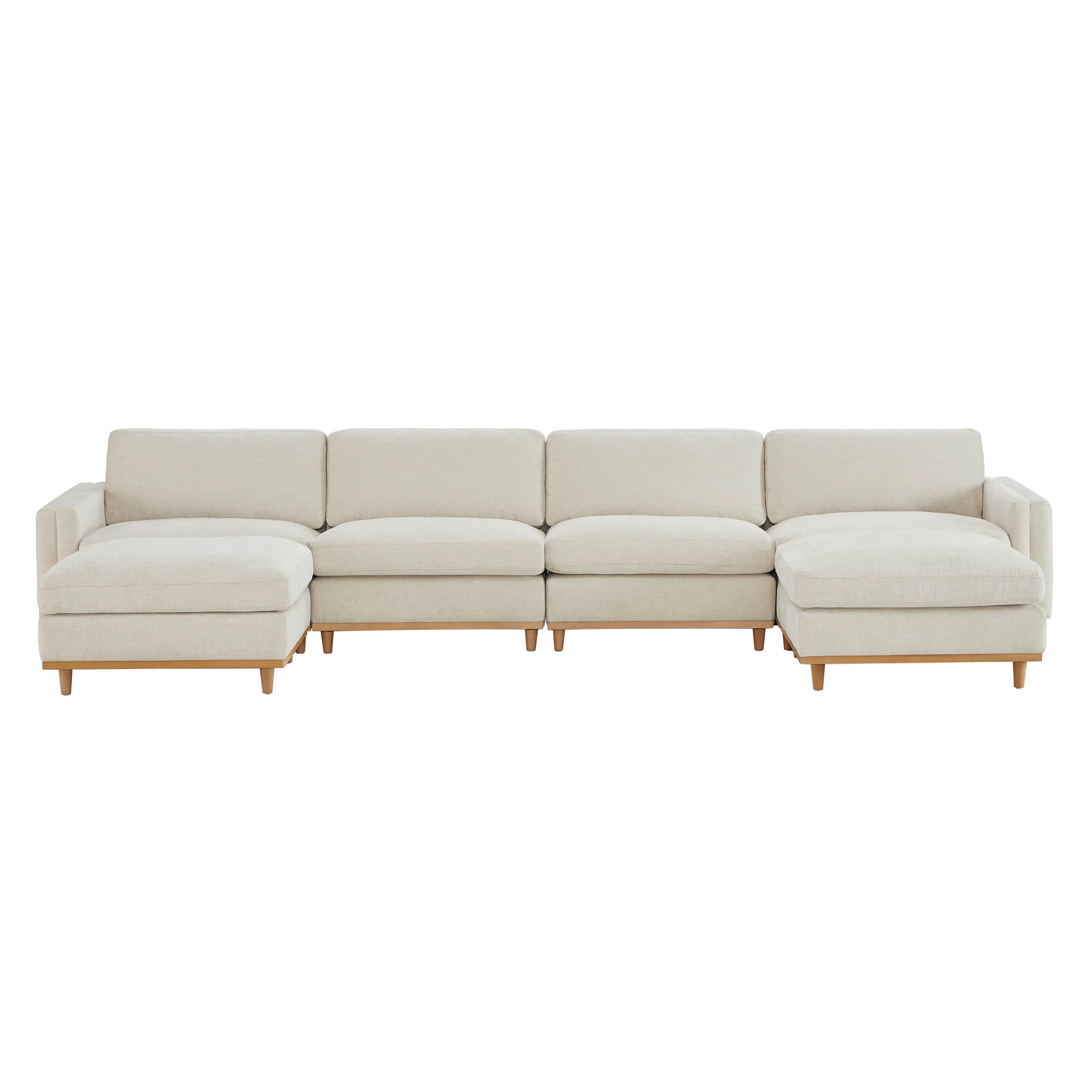 Liam 6-Piece Overstuffed Feather Wood Base Sectional Sofa - Image 14