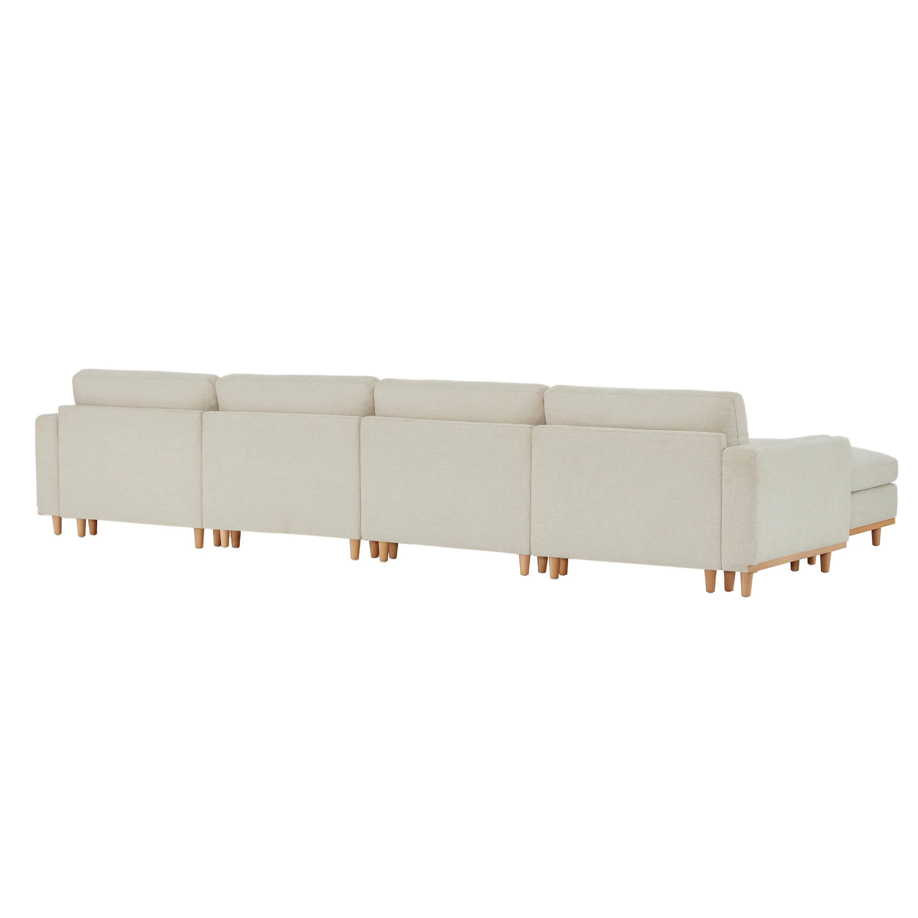 Liam 6-Piece Overstuffed Feather Wood Base Sectional Sofa - Image 17