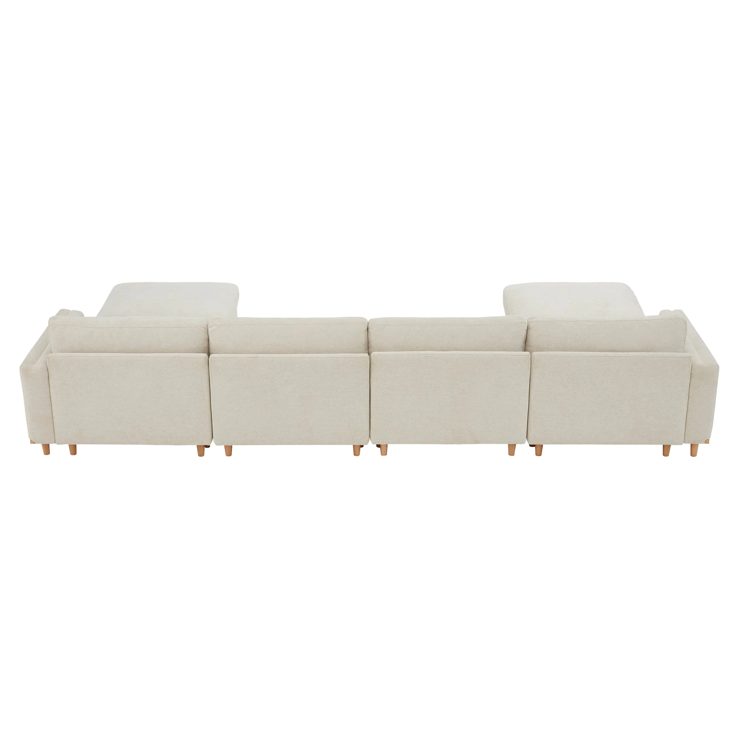Liam 6-Piece Overstuffed Feather Wood Base Sectional Sofa - Image 18