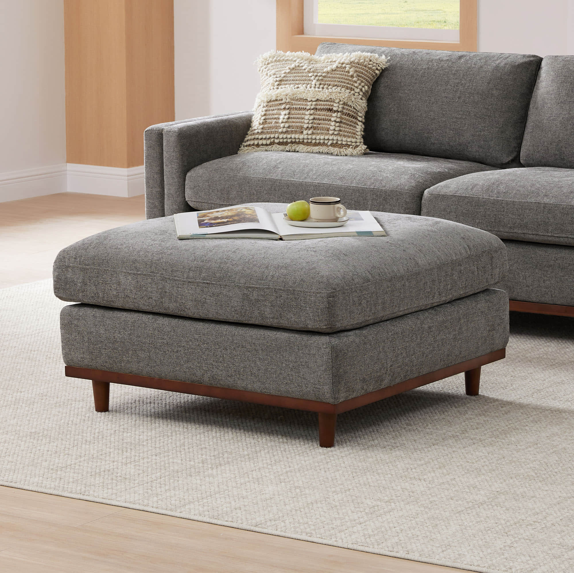 Liam 6-Piece Overstuffed Feather Wood Base Sectional Sofa - Image 33