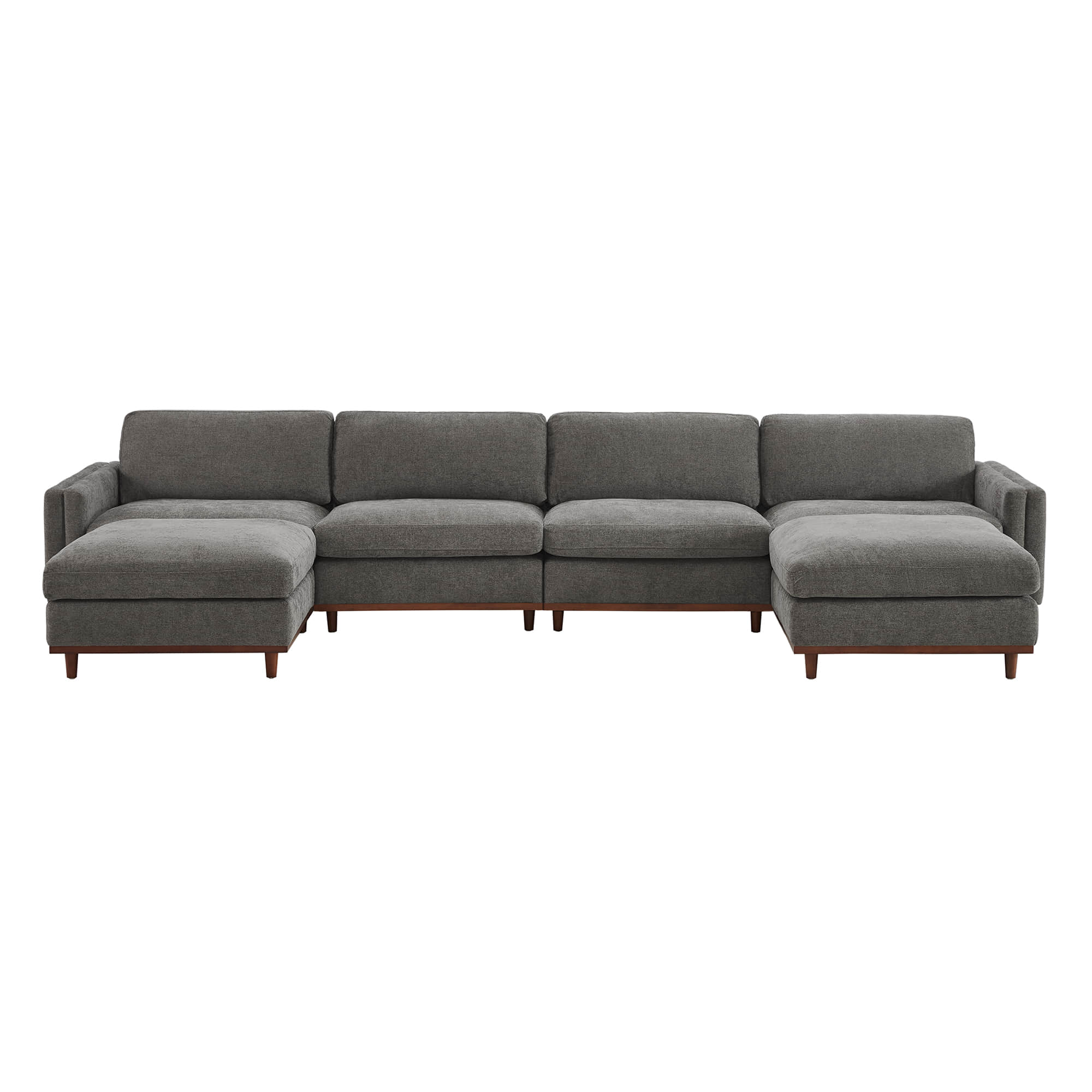 Liam 6-Piece Overstuffed Feather Wood Base Sectional Sofa - Image 38