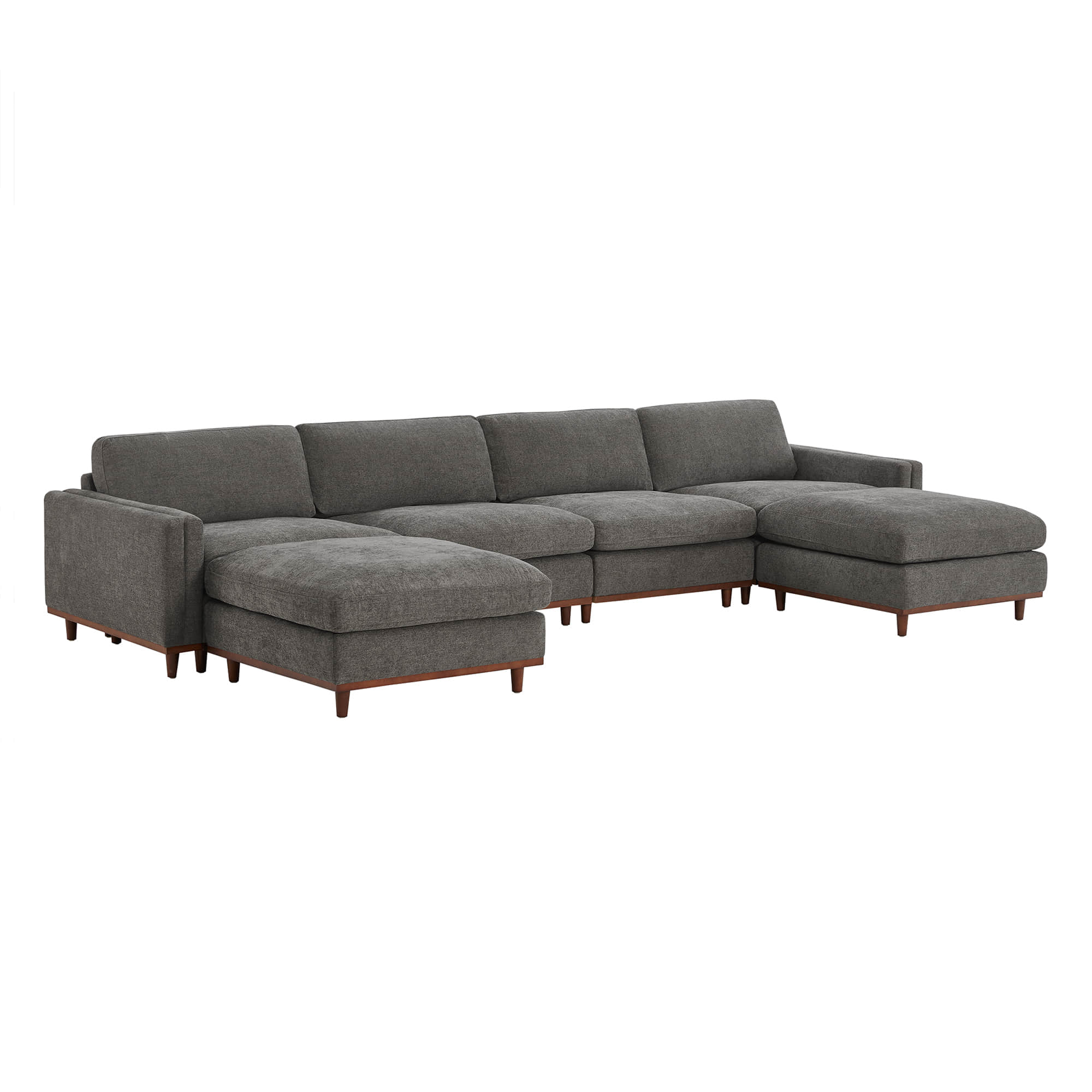 Liam 6-Piece Overstuffed Feather Wood Base Sectional Sofa - Image 39