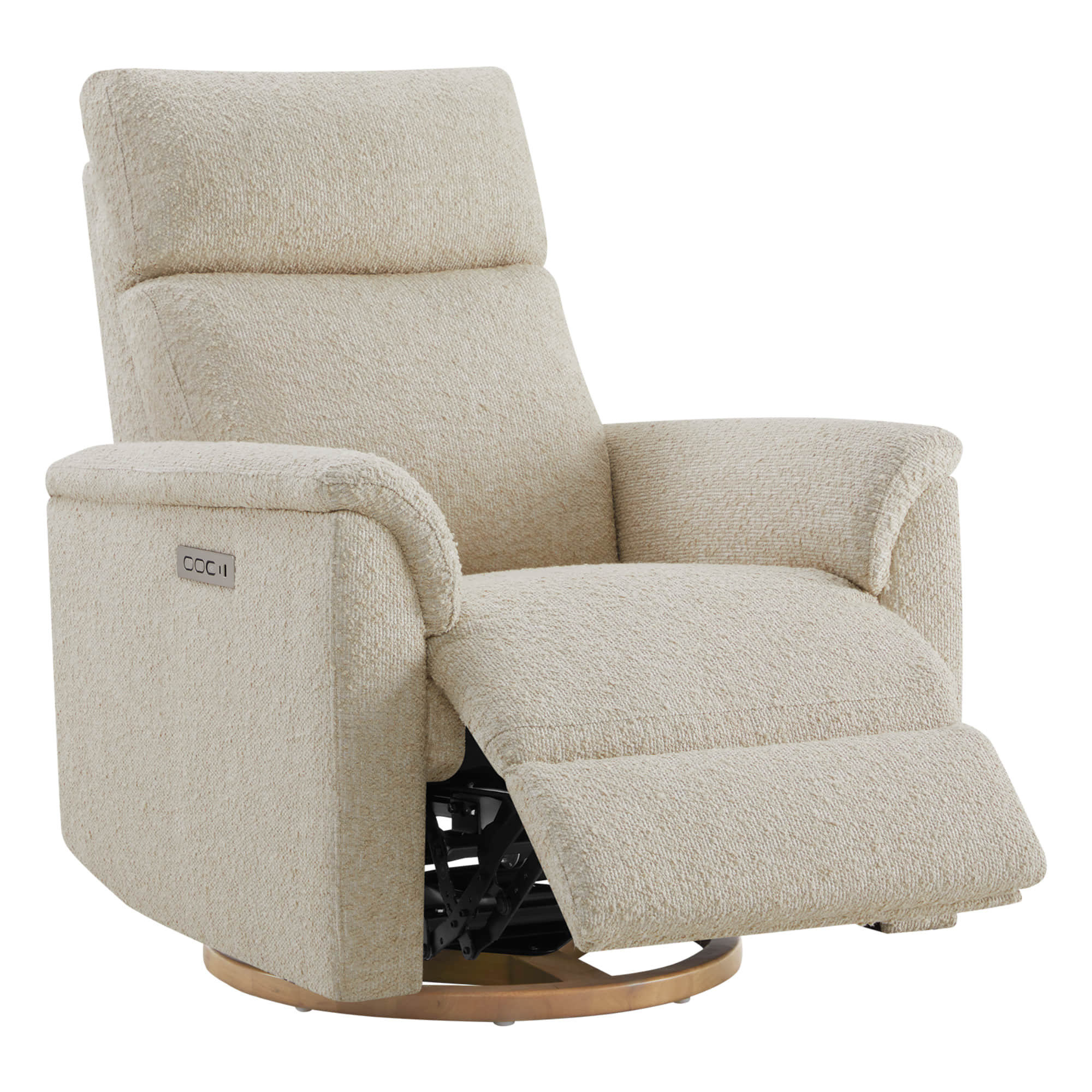 Lulla Power Swivel Nursery Glider Recliner with Power Headrest and Nightlight - Image 10
