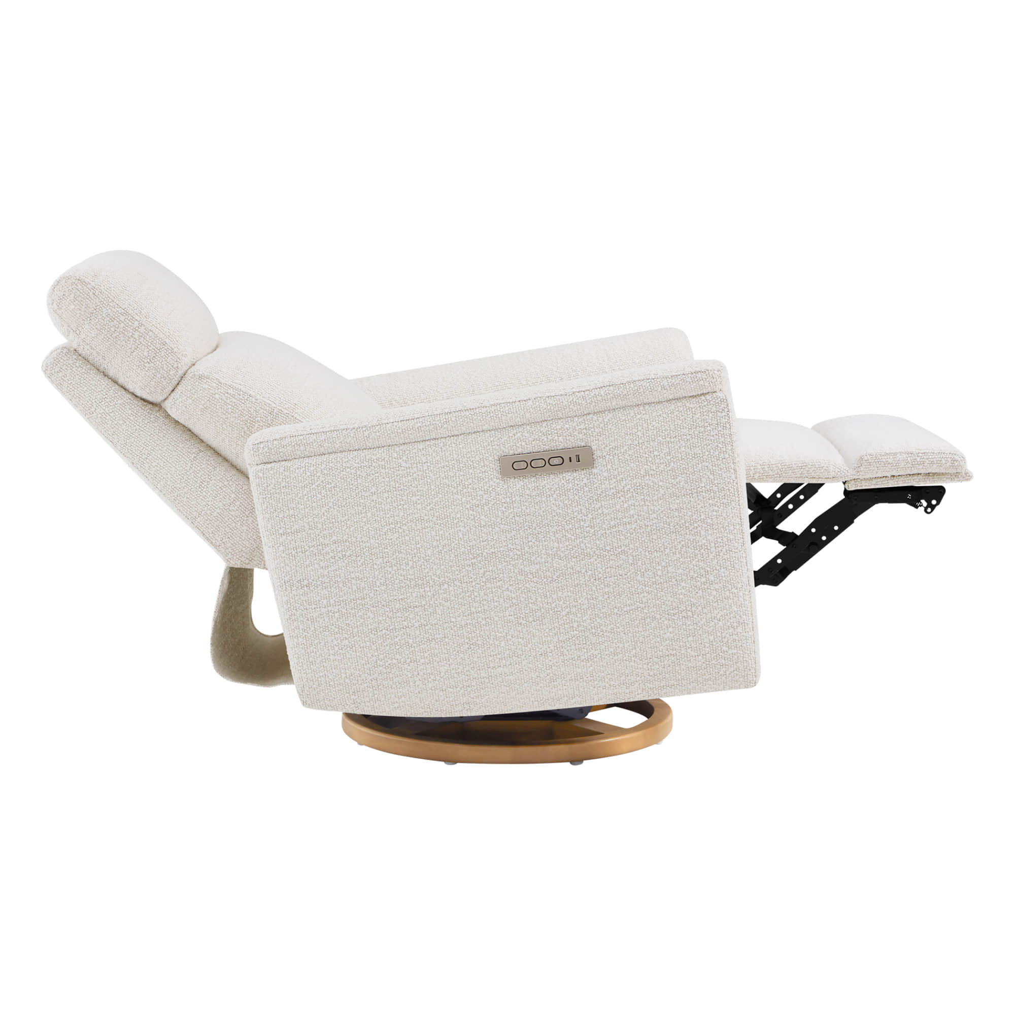 Lulla Power Swivel Nursery Glider Recliner with Power Headrest and Nightlight - Image 21
