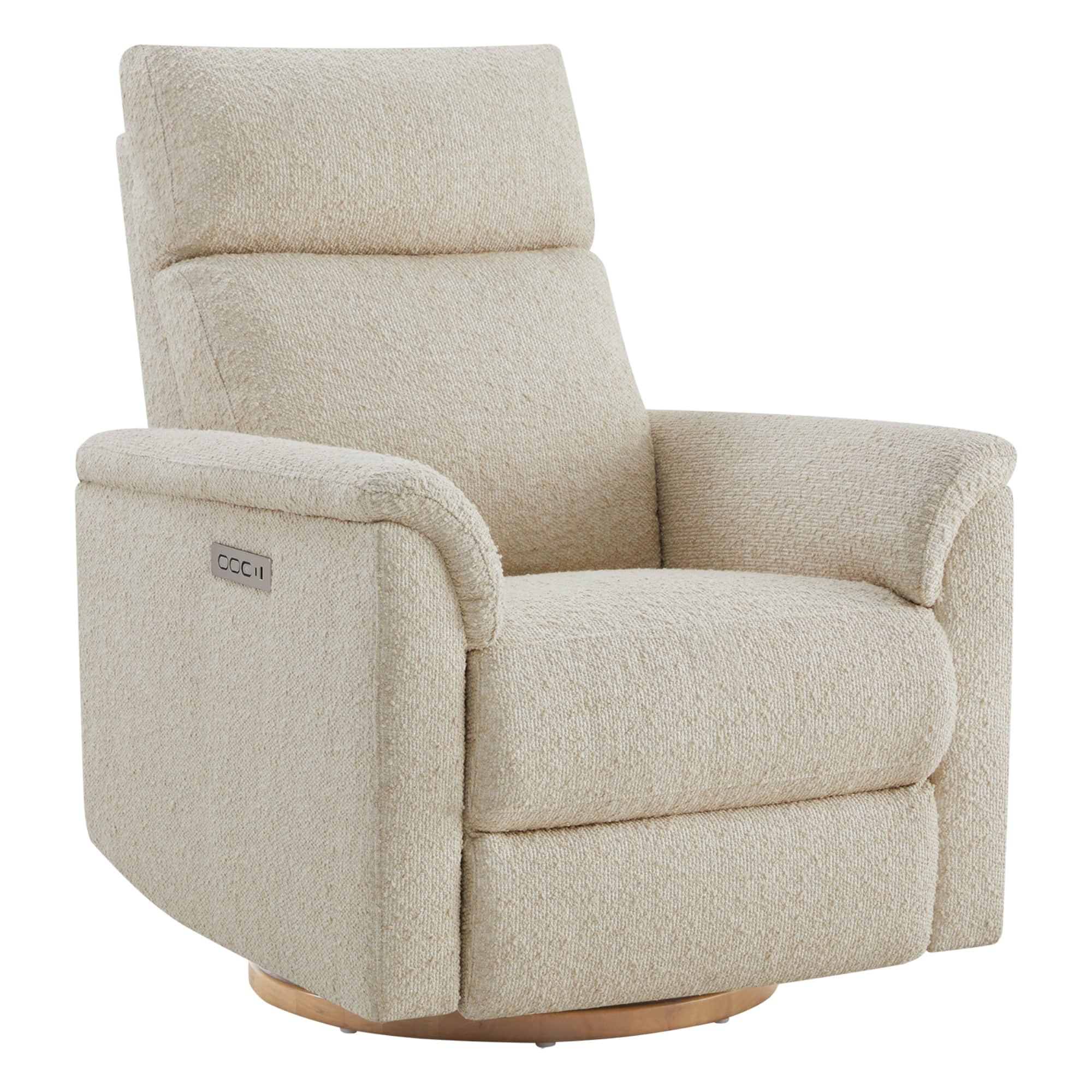 Lulla Power Swivel Nursery Glider Recliner with Power Headrest and Nightlight - Image 9