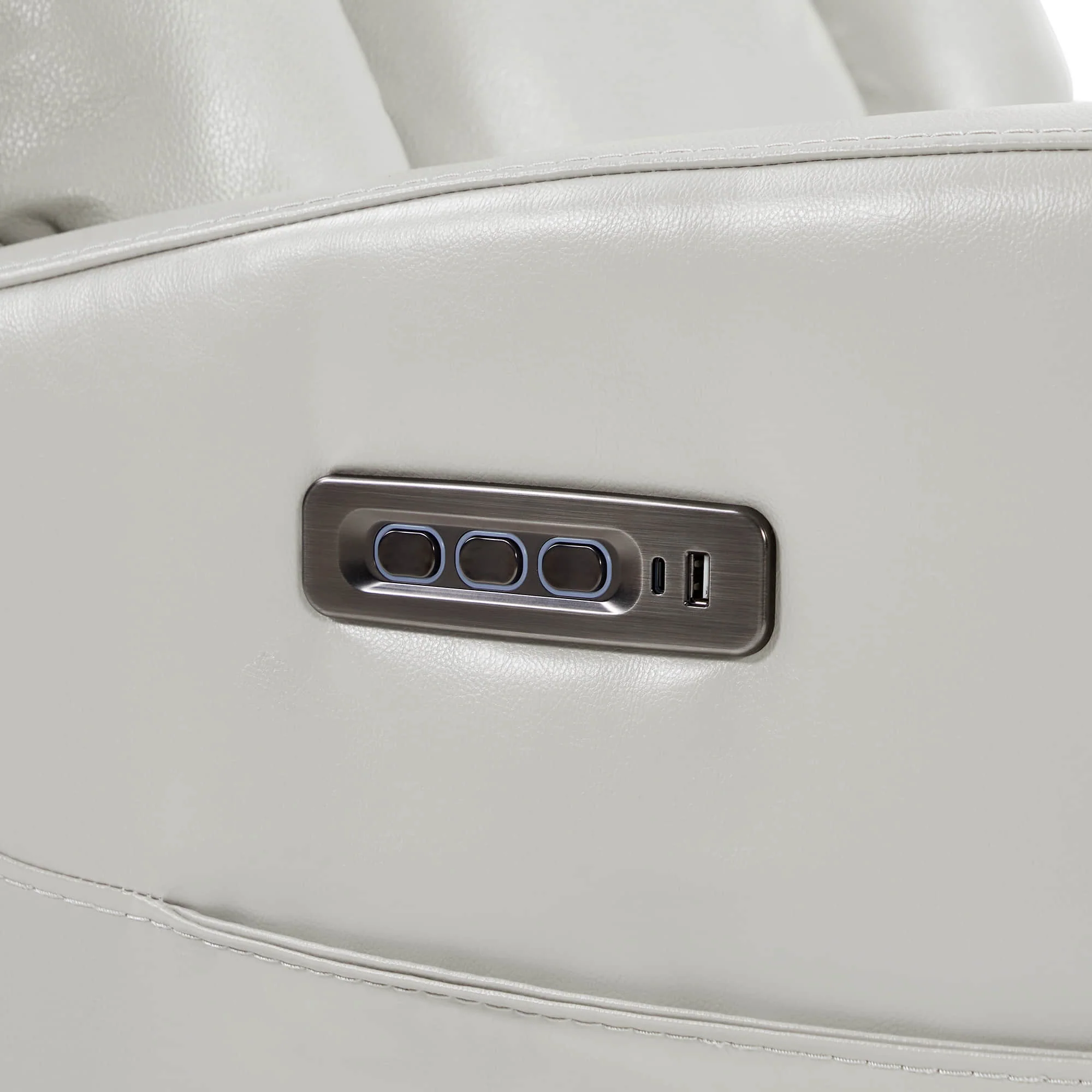 Maxwell Genuine Leather Swivel Glider Recliner with Power Lumbar&Headrest - Image 18