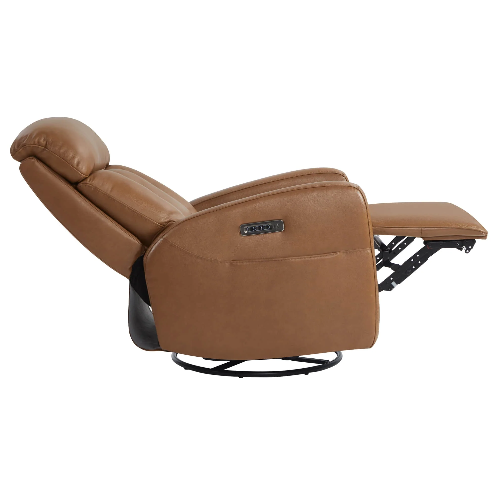 Maxwell Genuine Leather Swivel Glider Recliner with Power Lumbar&Headrest - Image 33