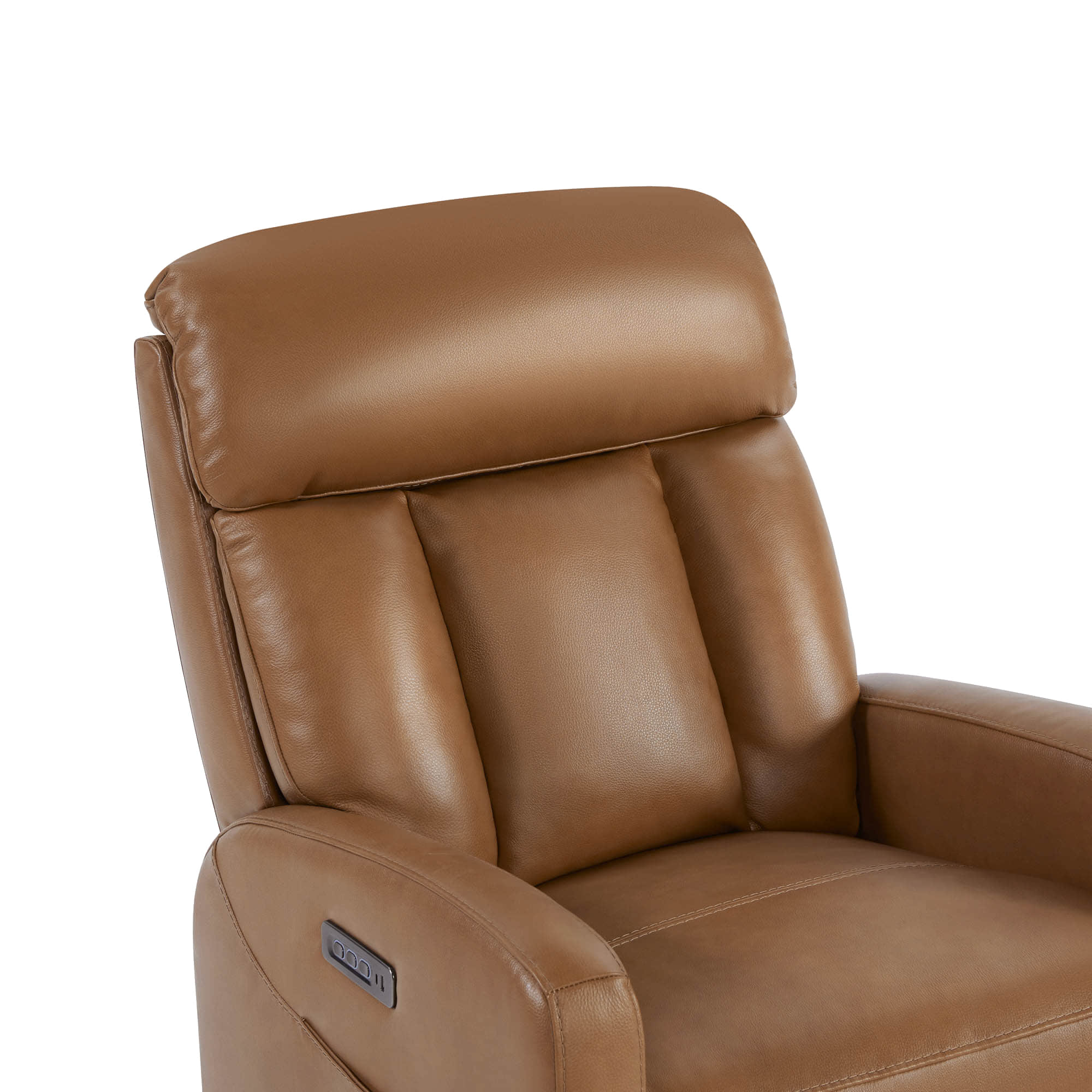 Maxwell Genuine Leather Swivel Glider Recliner with Power Lumbar&Headrest - Image 37