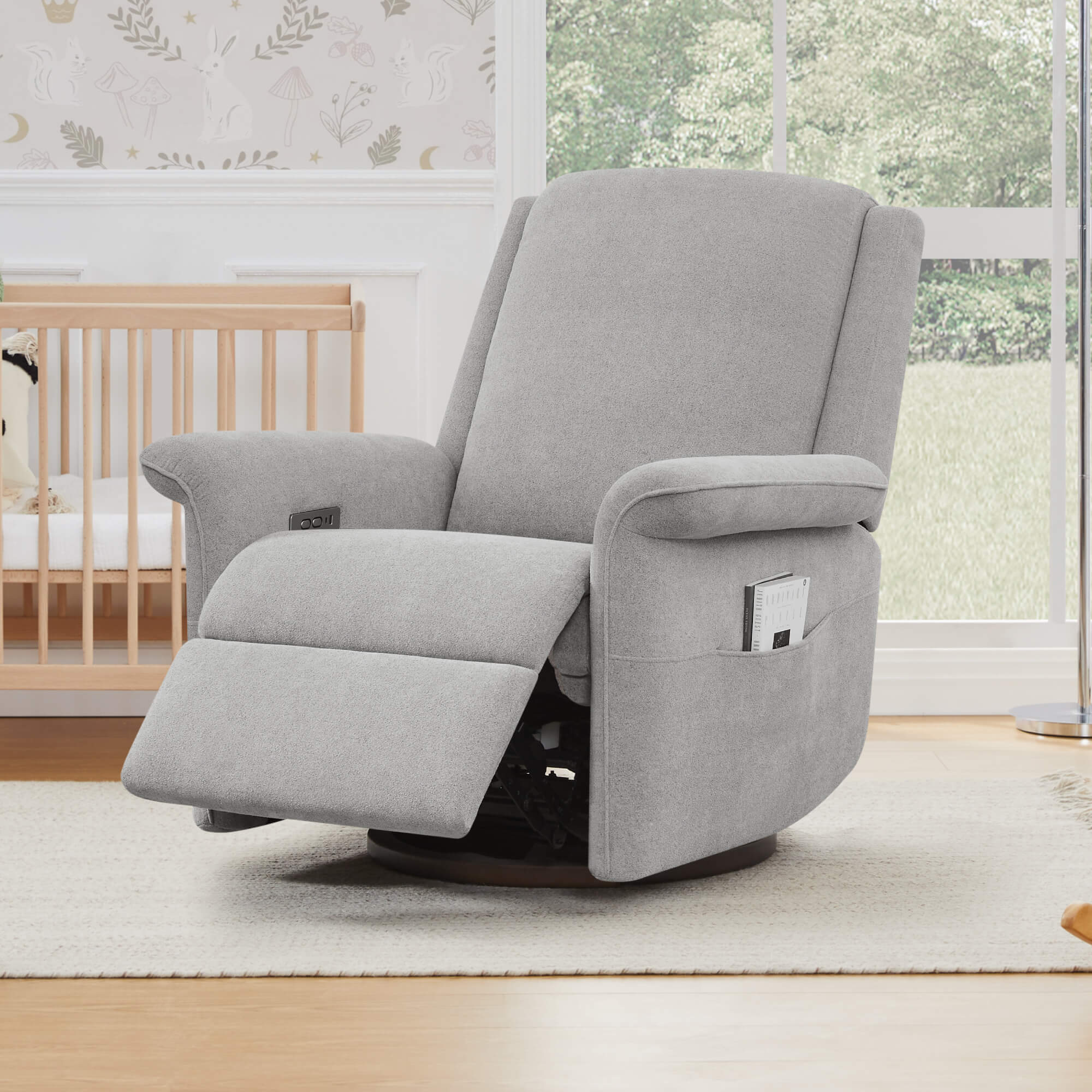 Mila Power Swivel Nursery Glider Recliner - Image 36