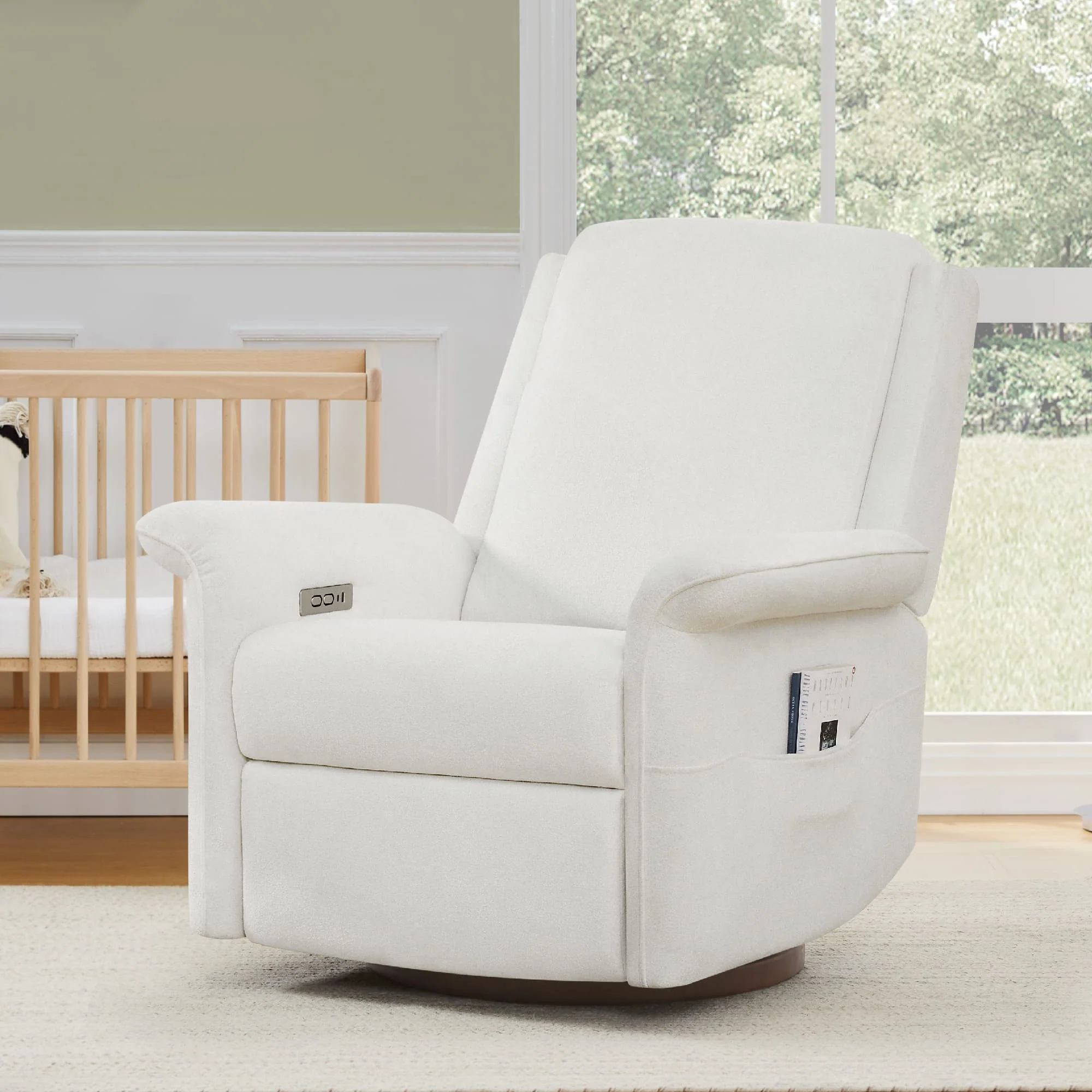 Mila Power Swivel Nursery Glider Recliner - Image 41