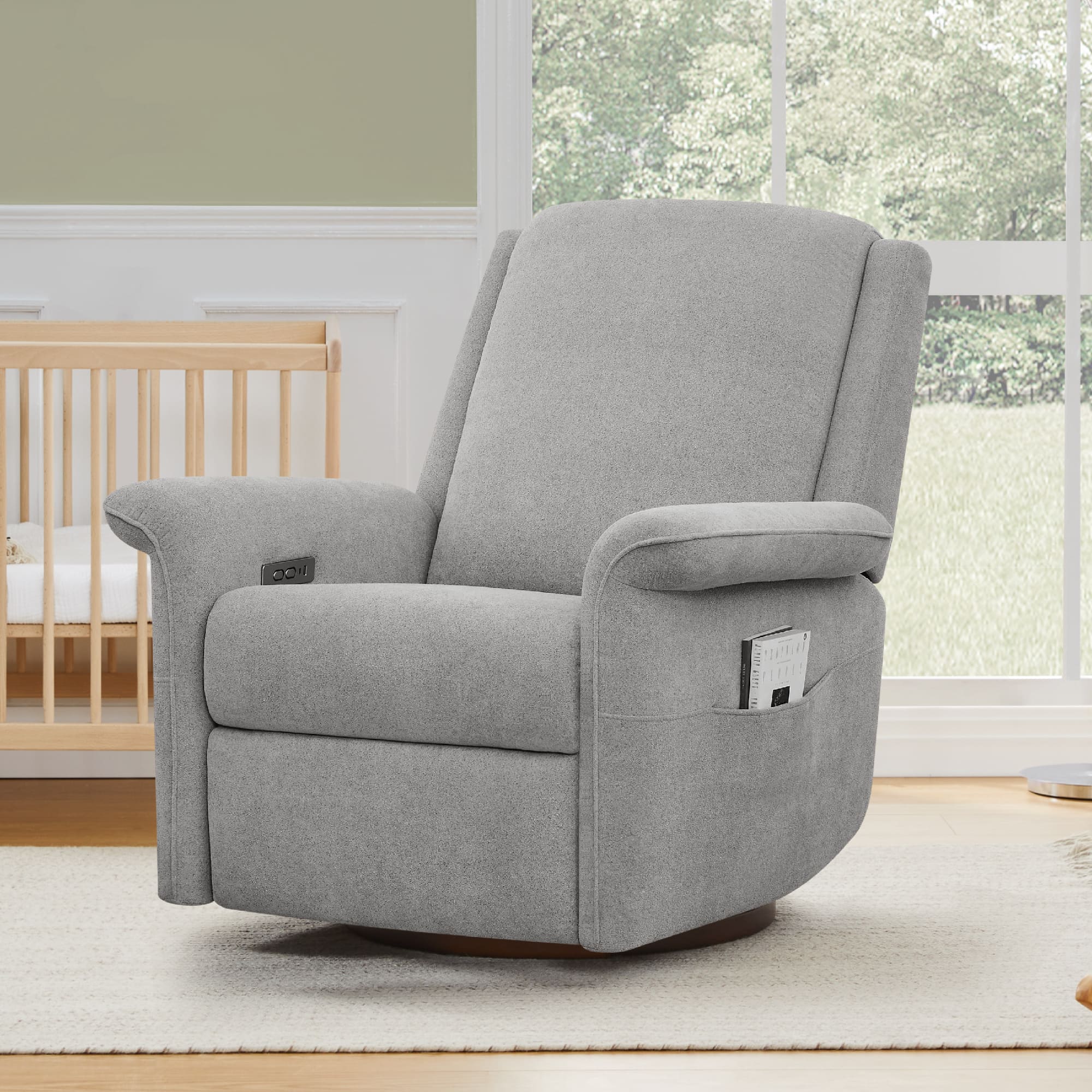Mila Power Swivel Nursery Glider Recliner - Image 47