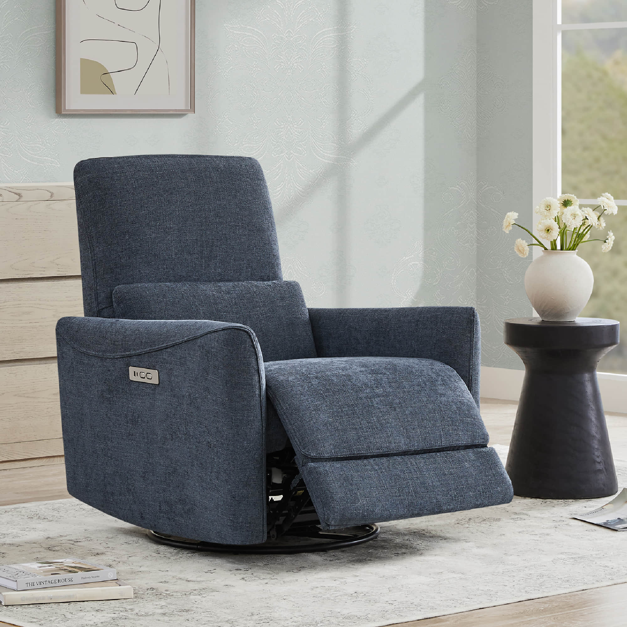Tracee Power Swivel Nursery Glider Recliner - Image 86