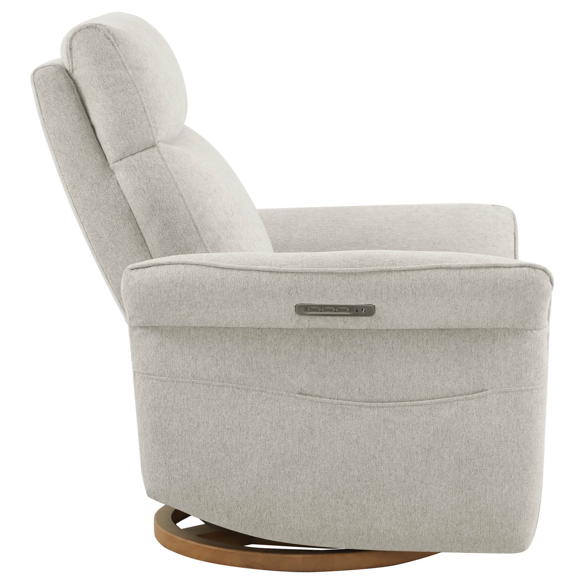 Vinca Modern Power Swivel Glider Recliner with Power Lumbar & Headrest - Image 11