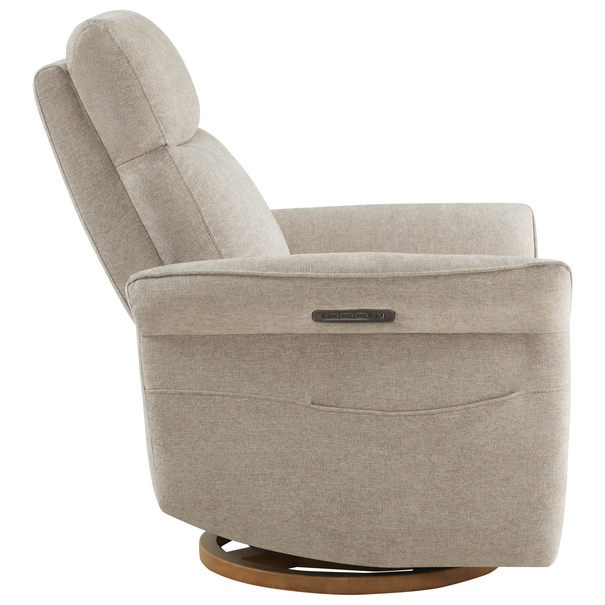 Vinca Modern Power Swivel Glider Recliner with Power Lumbar & Headrest - Image 20