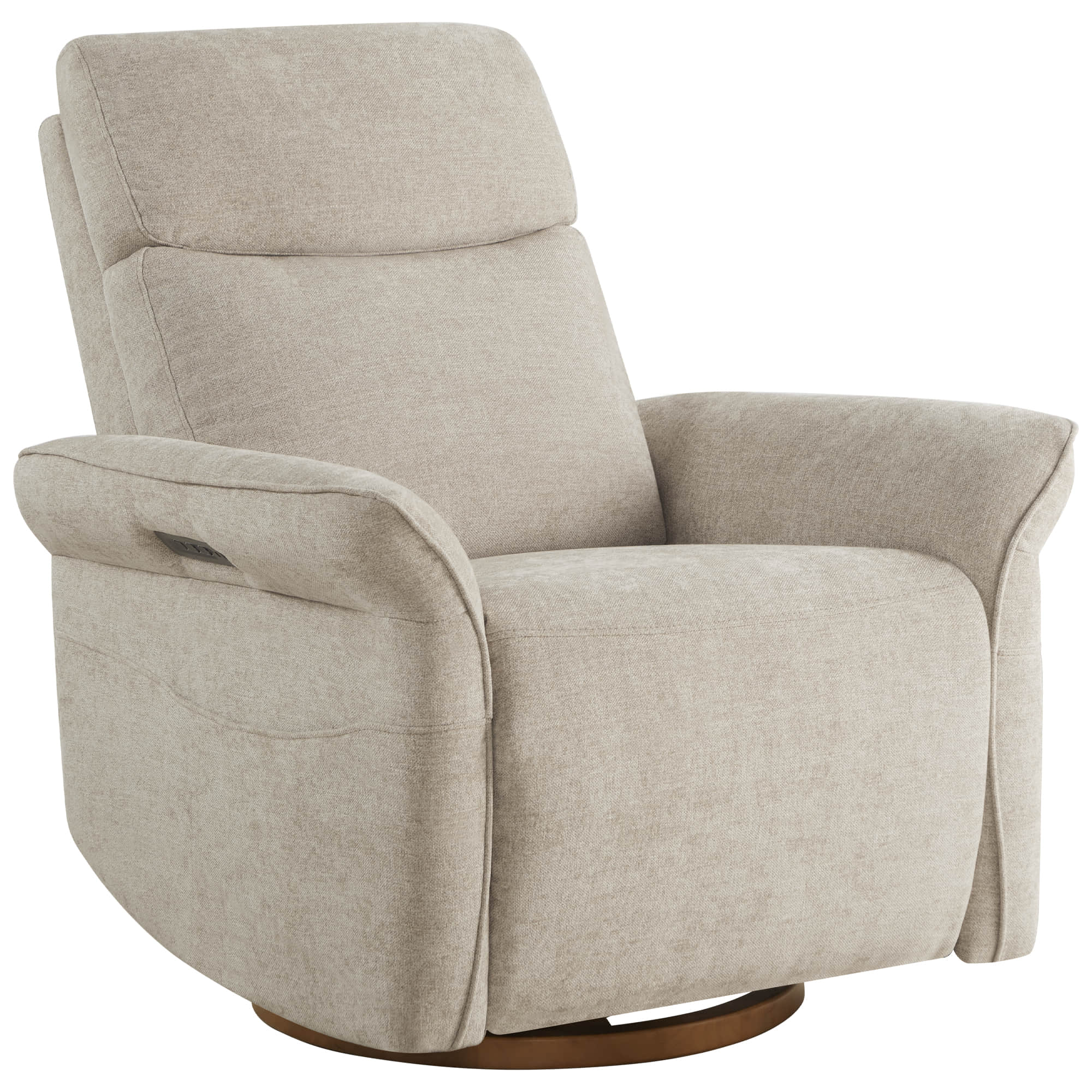 Vinca Modern Power Swivel Glider Recliner with Power Lumbar & Headrest - Image 23