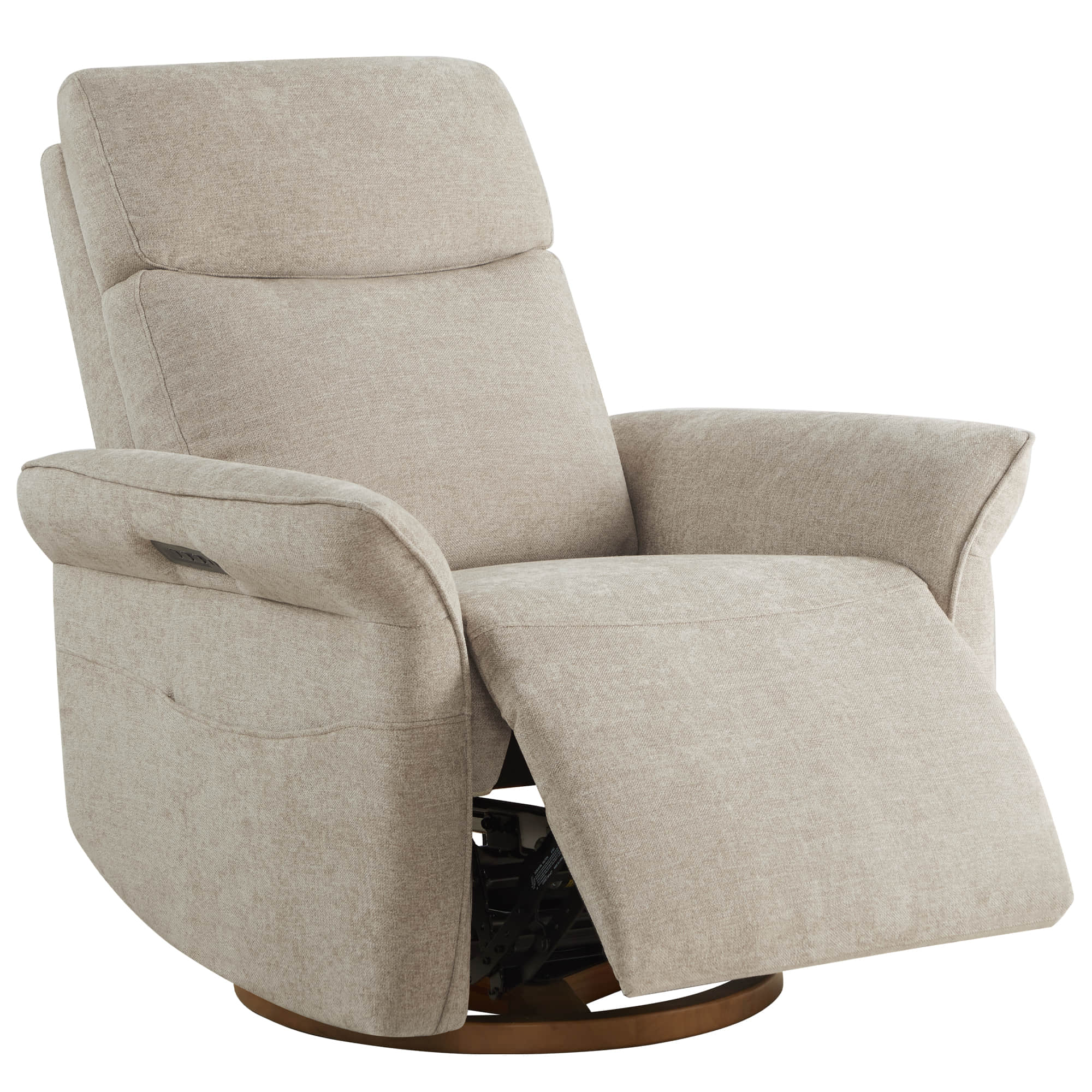 Vinca Modern Power Swivel Glider Recliner with Power Lumbar & Headrest - Image 24