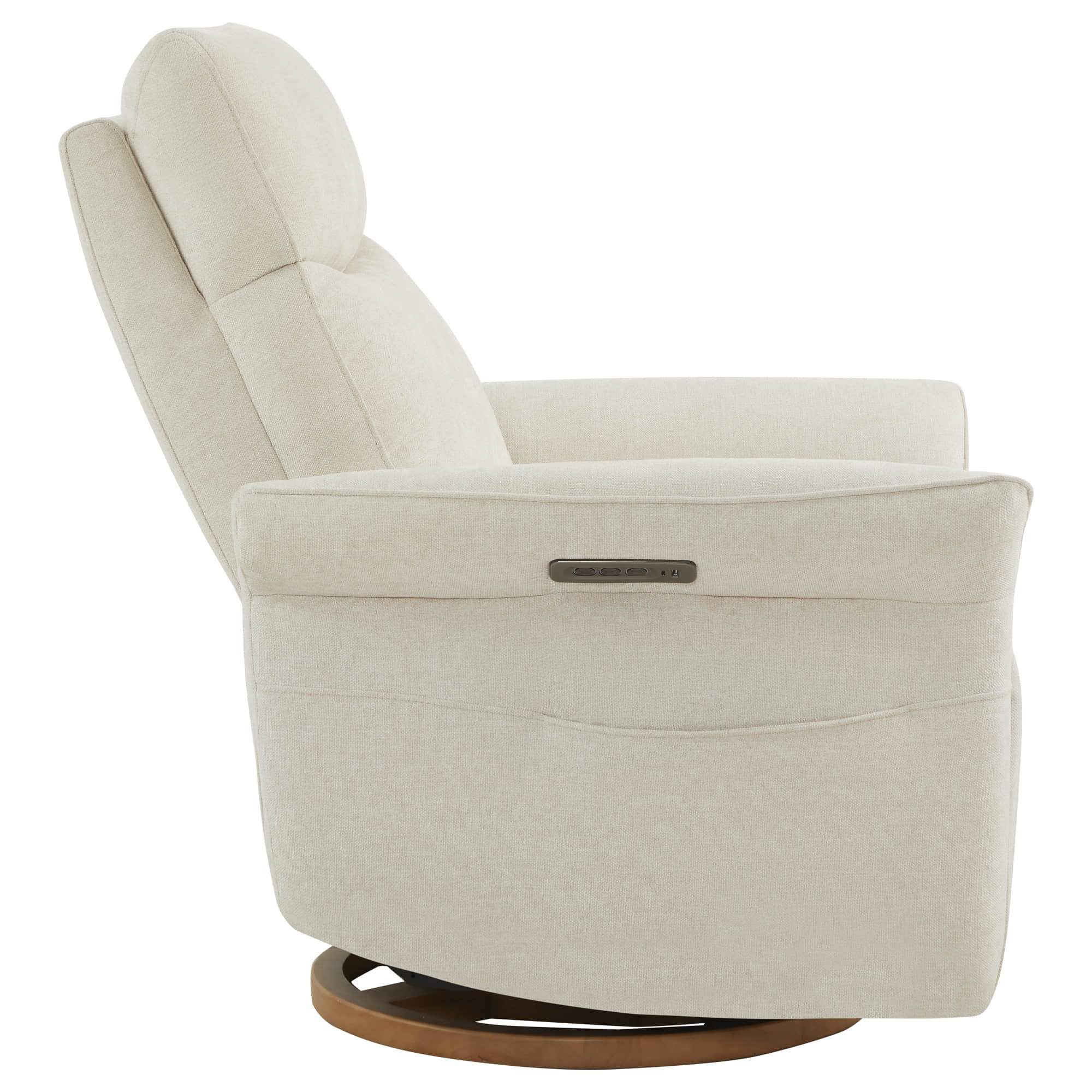 Vinca Modern Power Swivel Glider Recliner with Power Lumbar & Headrest - Image 35