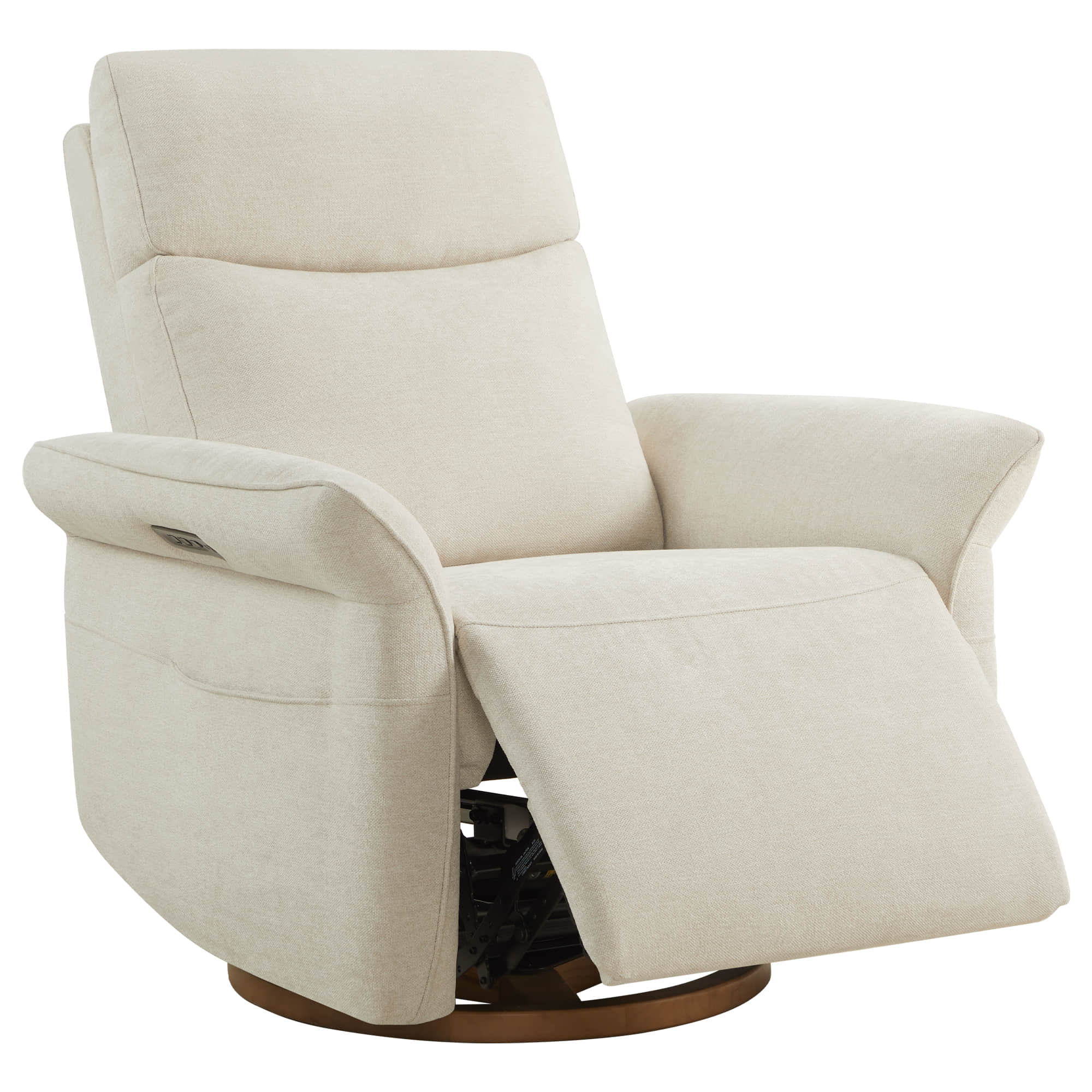 Vinca Modern Power Swivel Glider Recliner with Power Lumbar & Headrest - Image 36