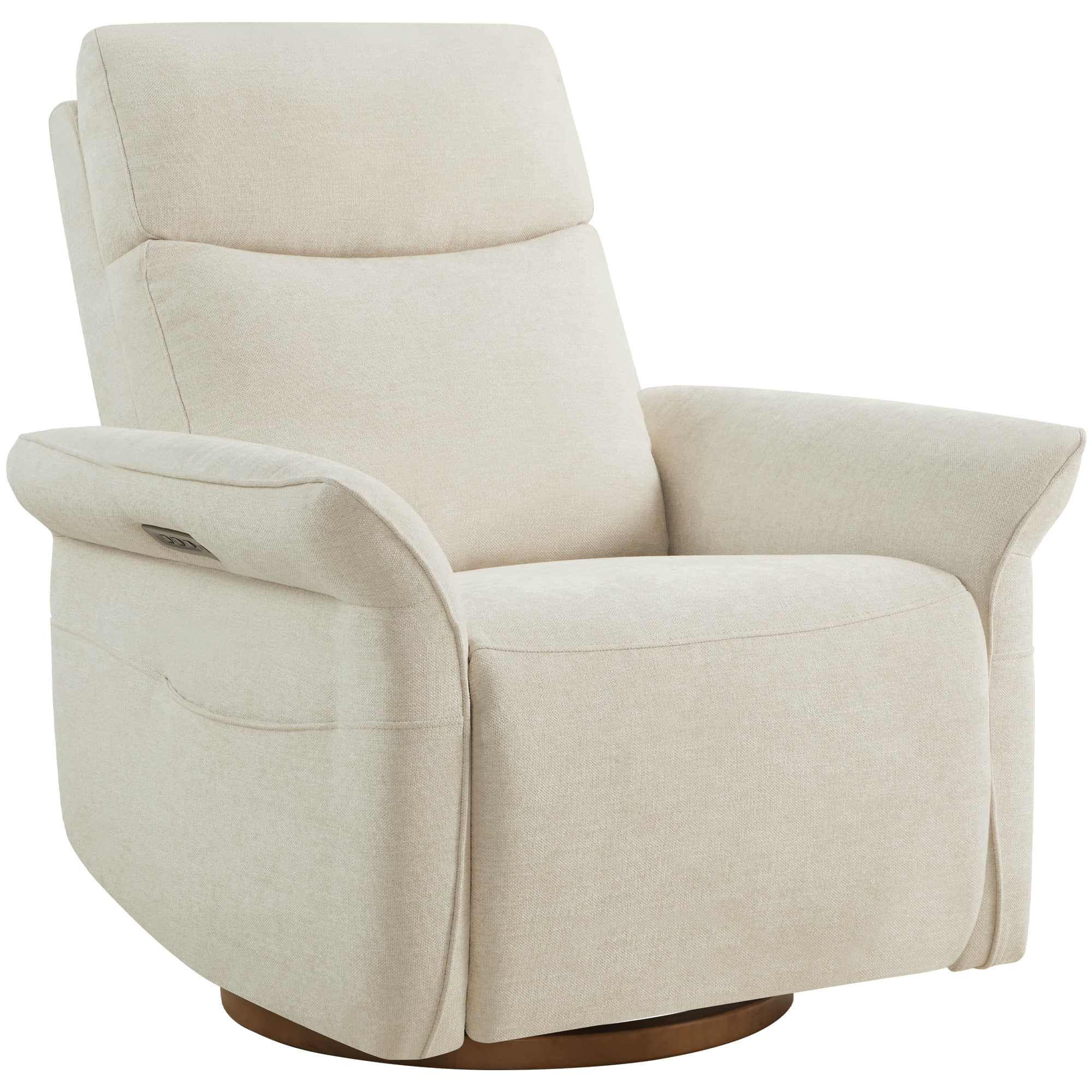 Vinca Modern Power Swivel Glider Recliner with Power Lumbar & Headrest - Image 38
