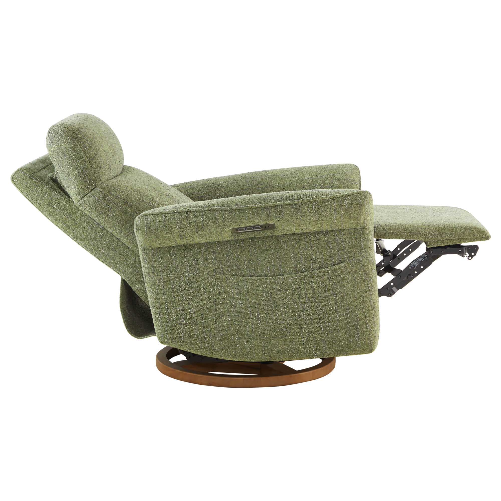 Vinca Modern Power Swivel Glider Recliner with Power Lumbar & Headrest - Image 43