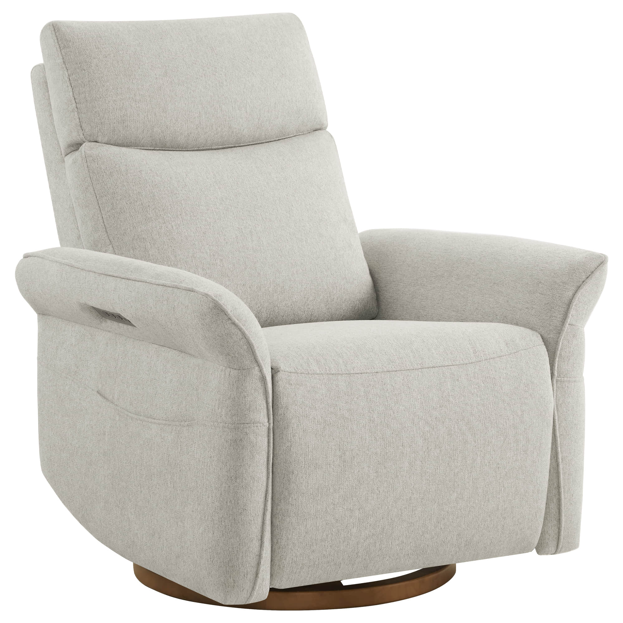 Vinca Modern Power Swivel Glider Recliner with Power Lumbar & Headrest - Image 7
